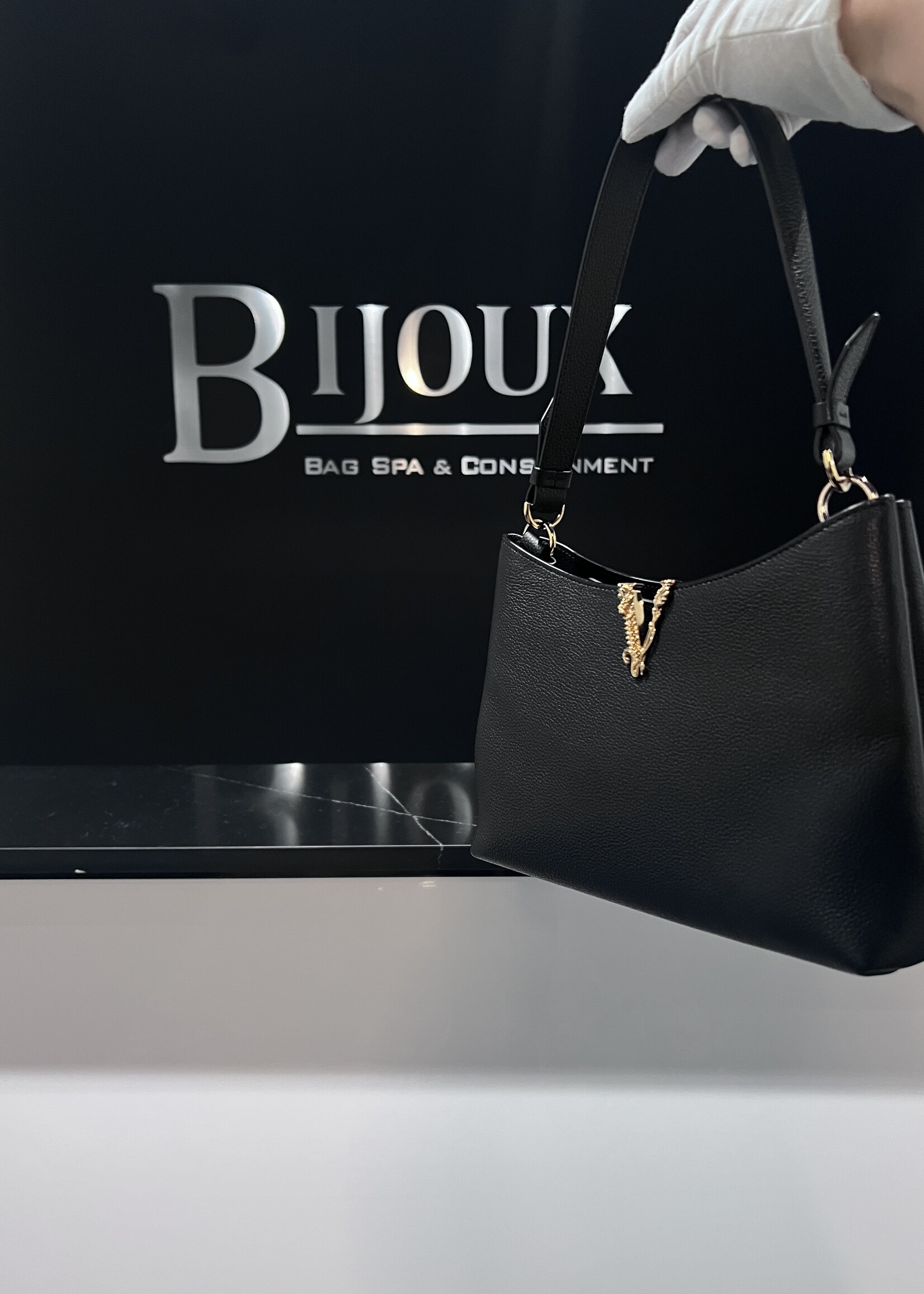 Versace SOLD - Versace Virtus Hobo Bag