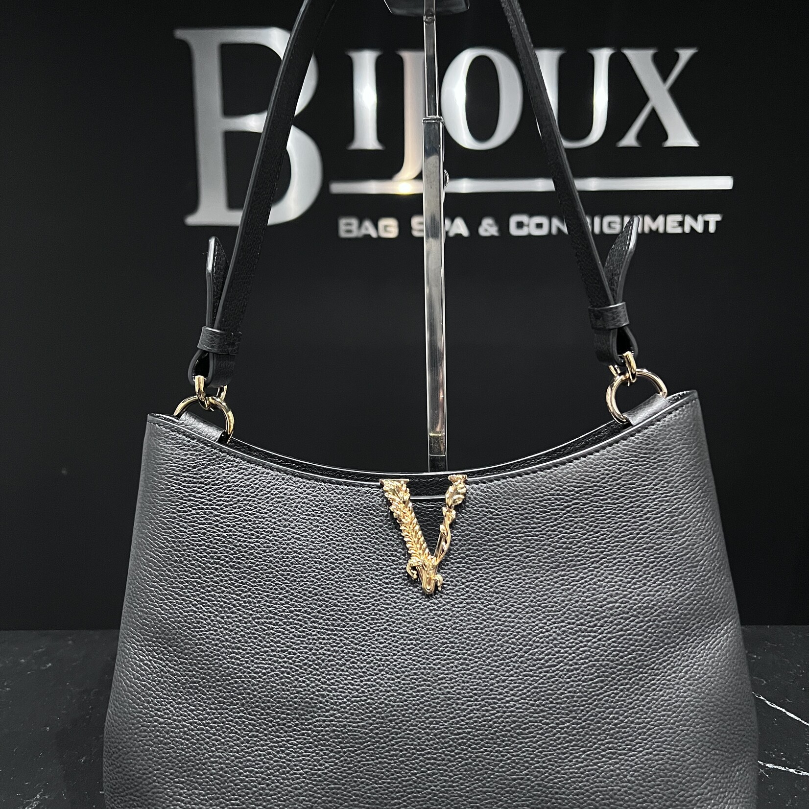 Versace SOLD - Versace Virtus Hobo Bag