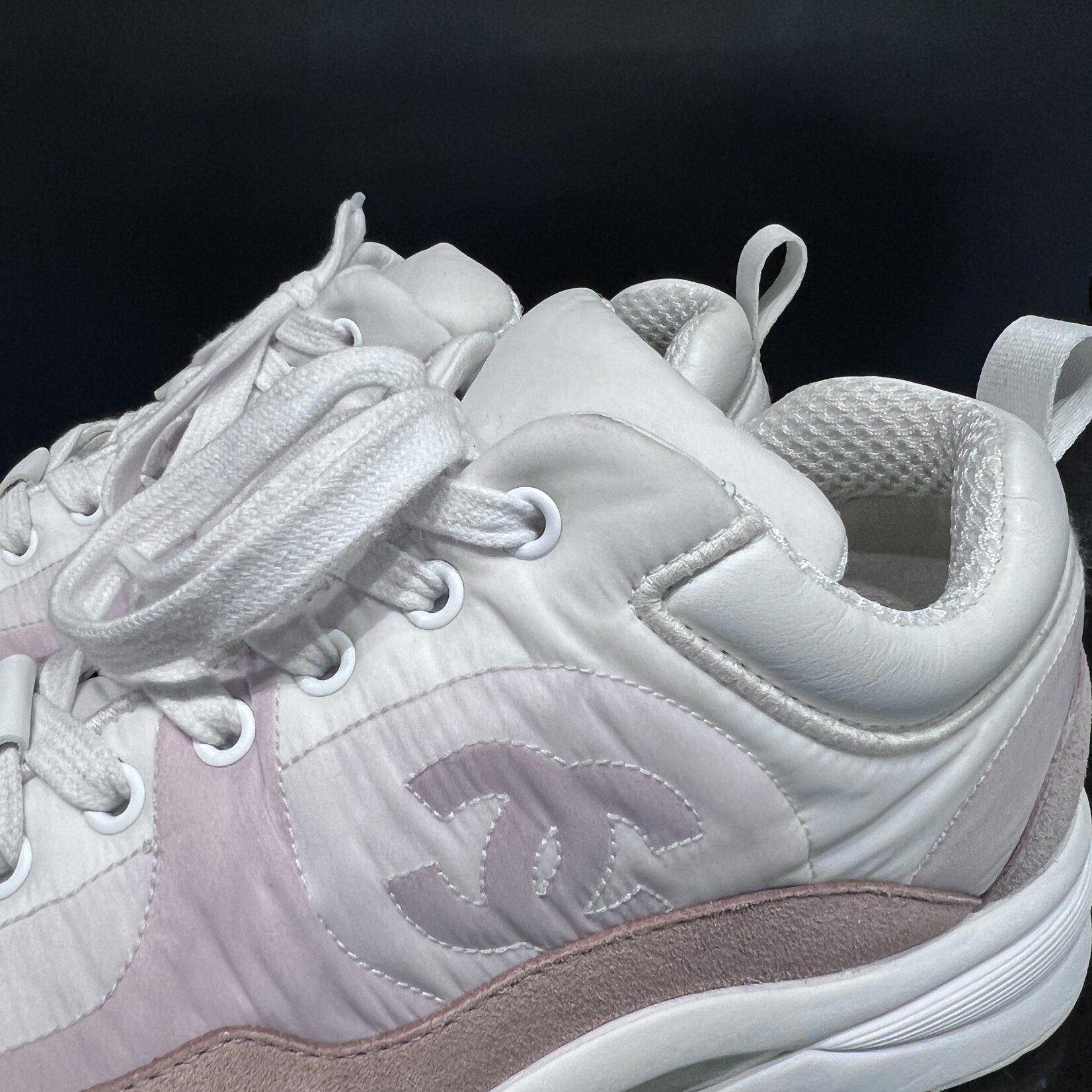 Chanel Chanel Nylon Suede CC Sneakers 36.5