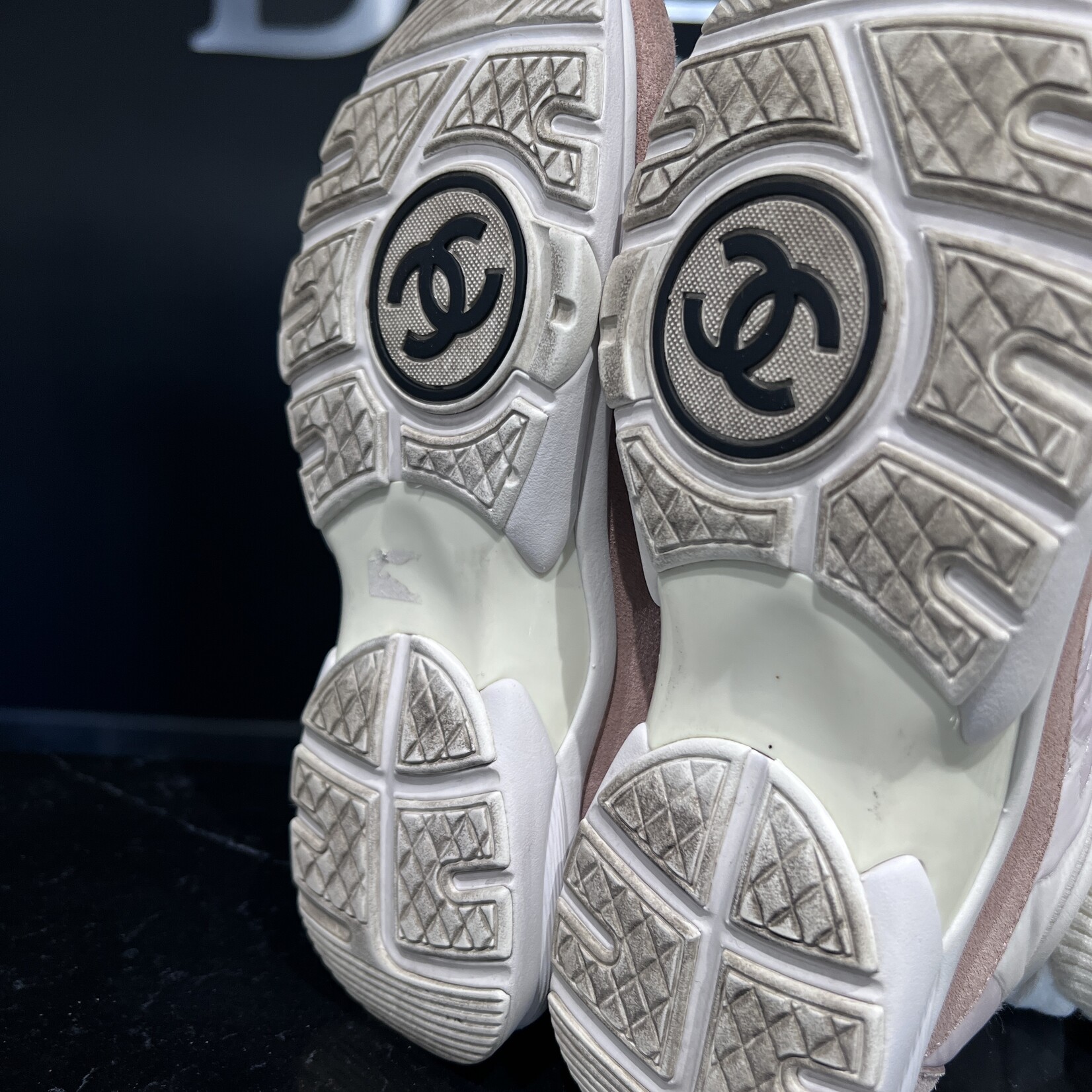 Chanel Chanel Nylon Suede CC Sneakers 36.5
