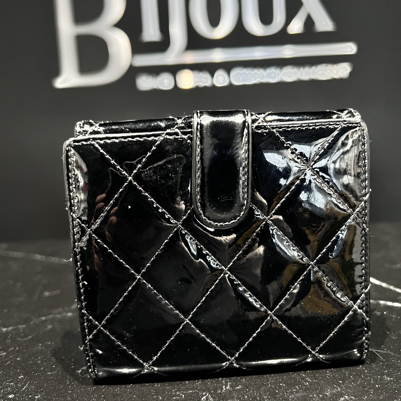 Chanel SOLD - Chanel Brillant Patent Wallet Black