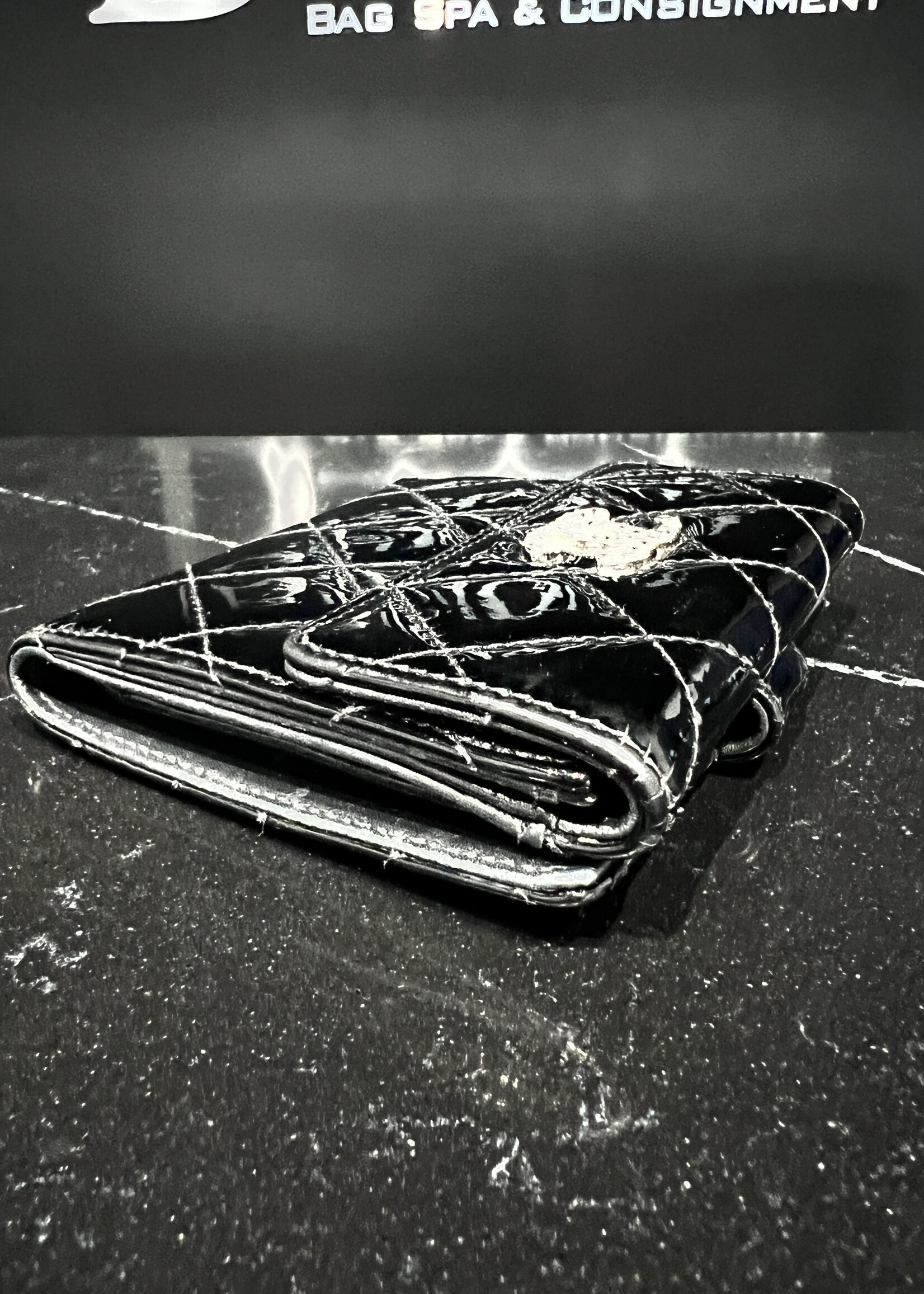 Chanel SOLD - Chanel Brillant Patent Wallet Black
