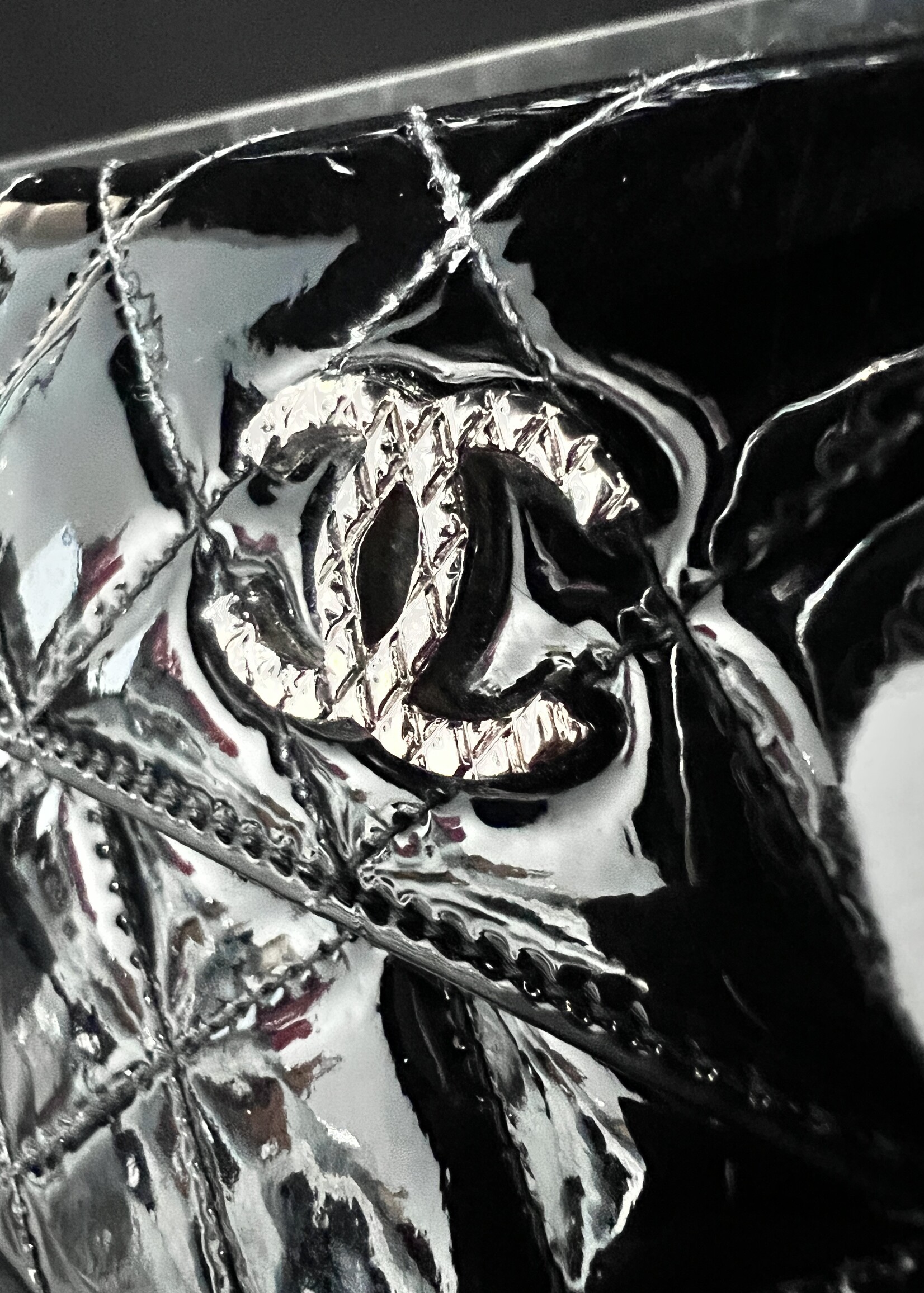 Chanel SOLD - Chanel Brillant Patent Wallet Black