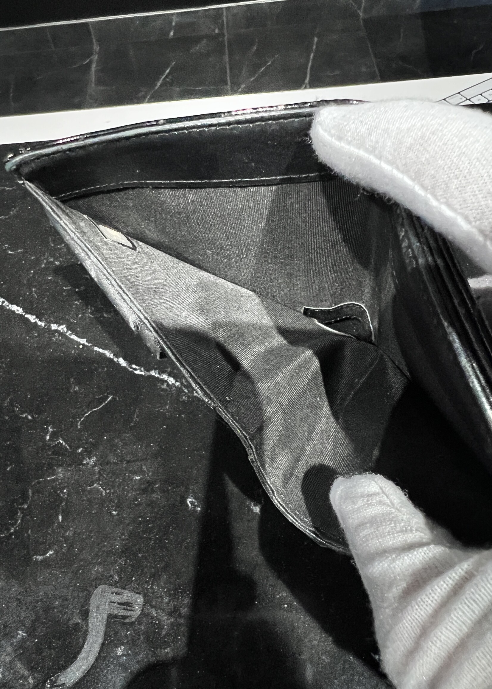 Chanel SOLD - Chanel Brillant Patent Wallet Black