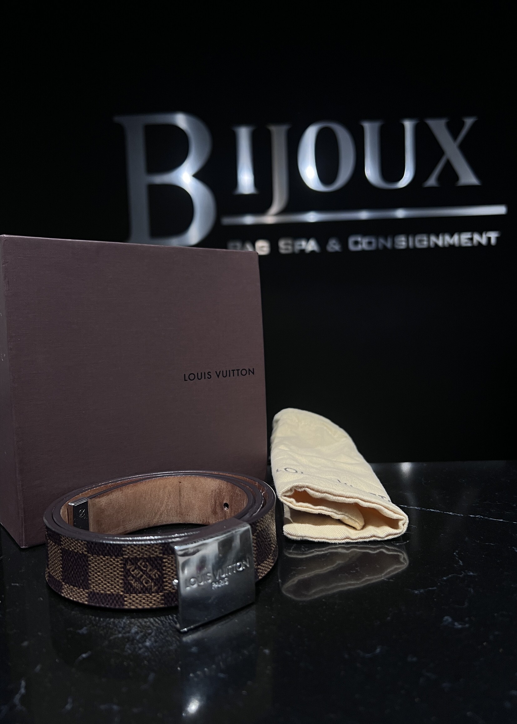 Louis Vuitton Louis Vuitton Ceinture Damier Ebene Belt