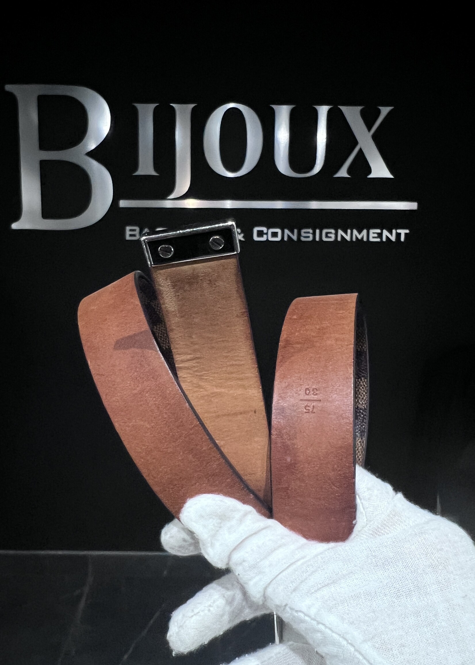 Louis Vuitton Louis Vuitton Ceinture Damier Ebene Belt