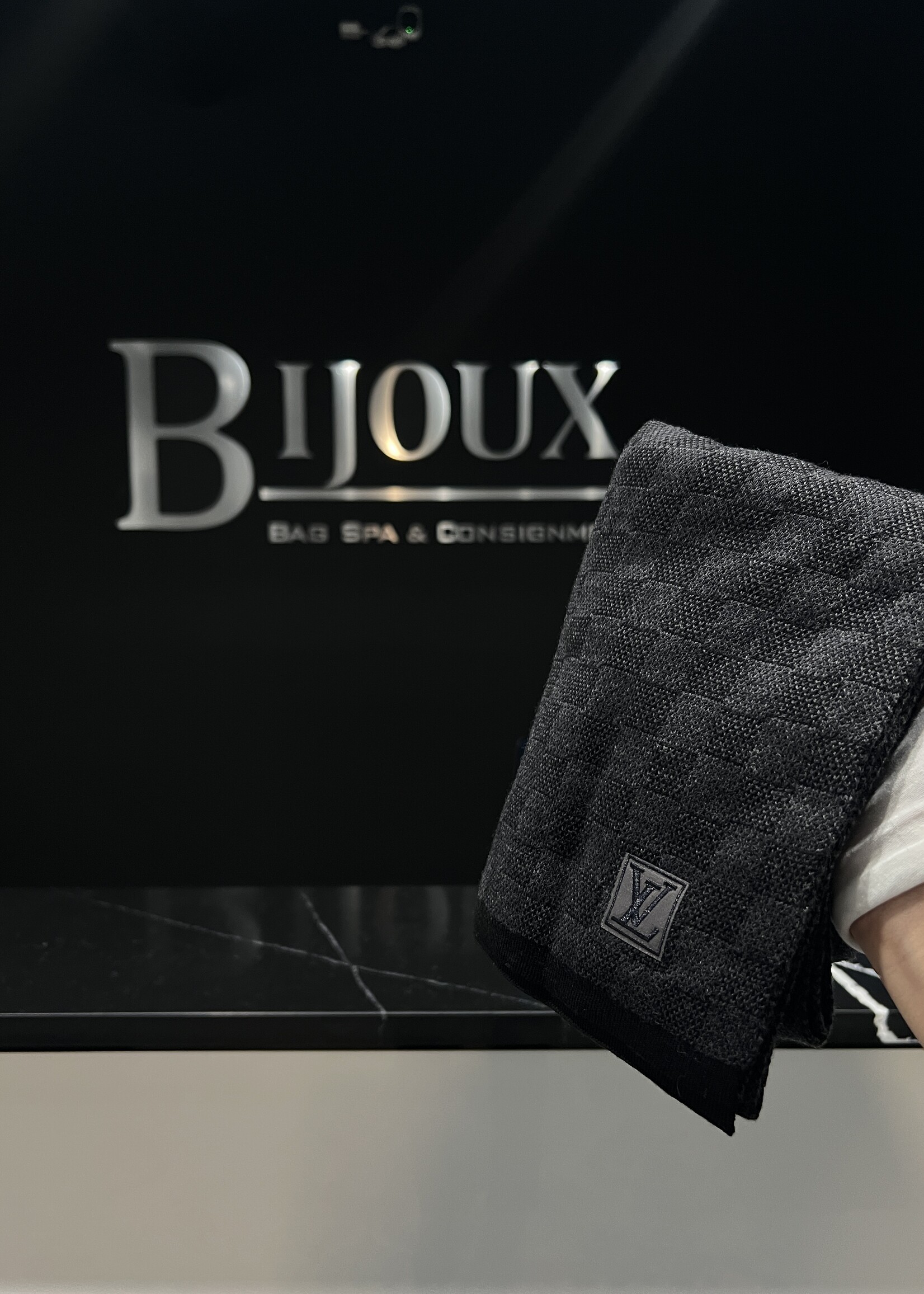 Louis Vuitton SOLD - Louis Vuitton Graphite Wool Scarf