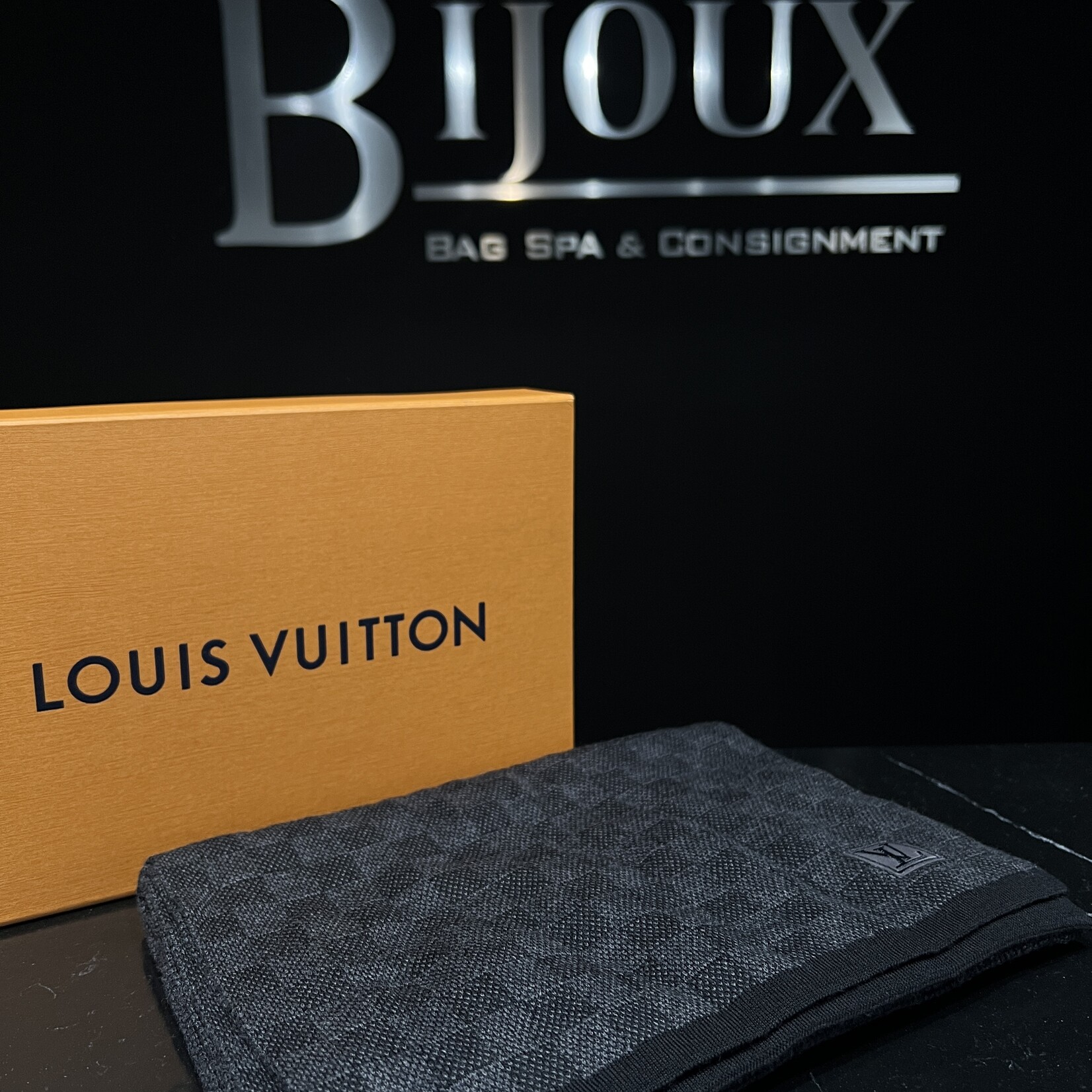 Louis Vuitton SOLD - Louis Vuitton Graphite Wool Scarf