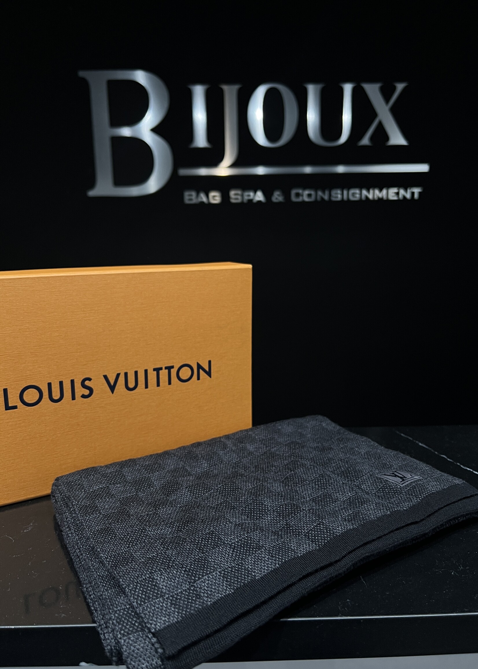 Louis Vuitton SOLD - Louis Vuitton Graphite Wool Scarf