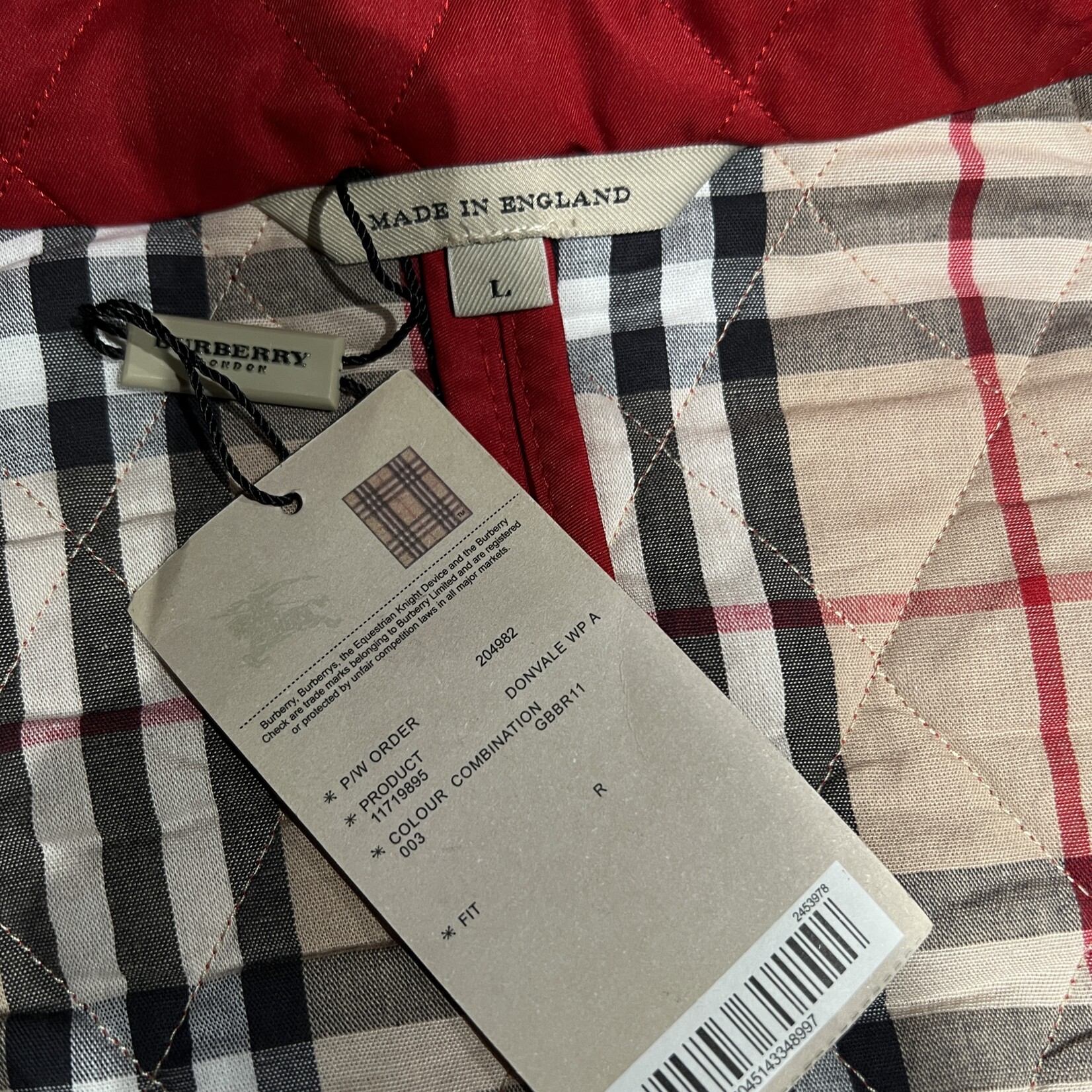 Burberry Burberry Quilted Red Jacket