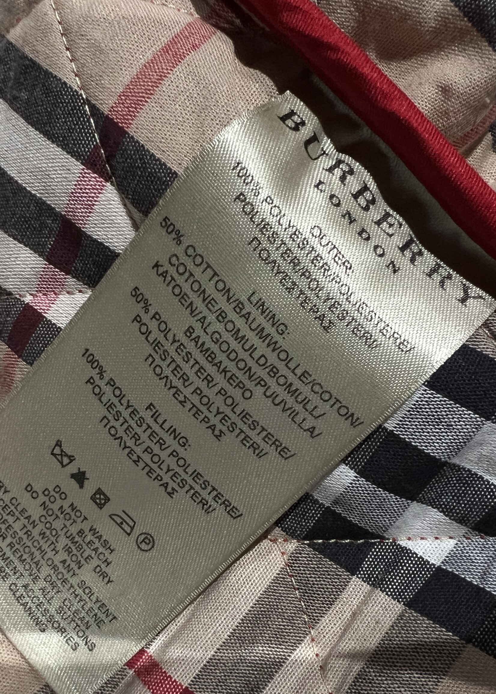 Burberry Burberry Quilted Red Jacket- US L