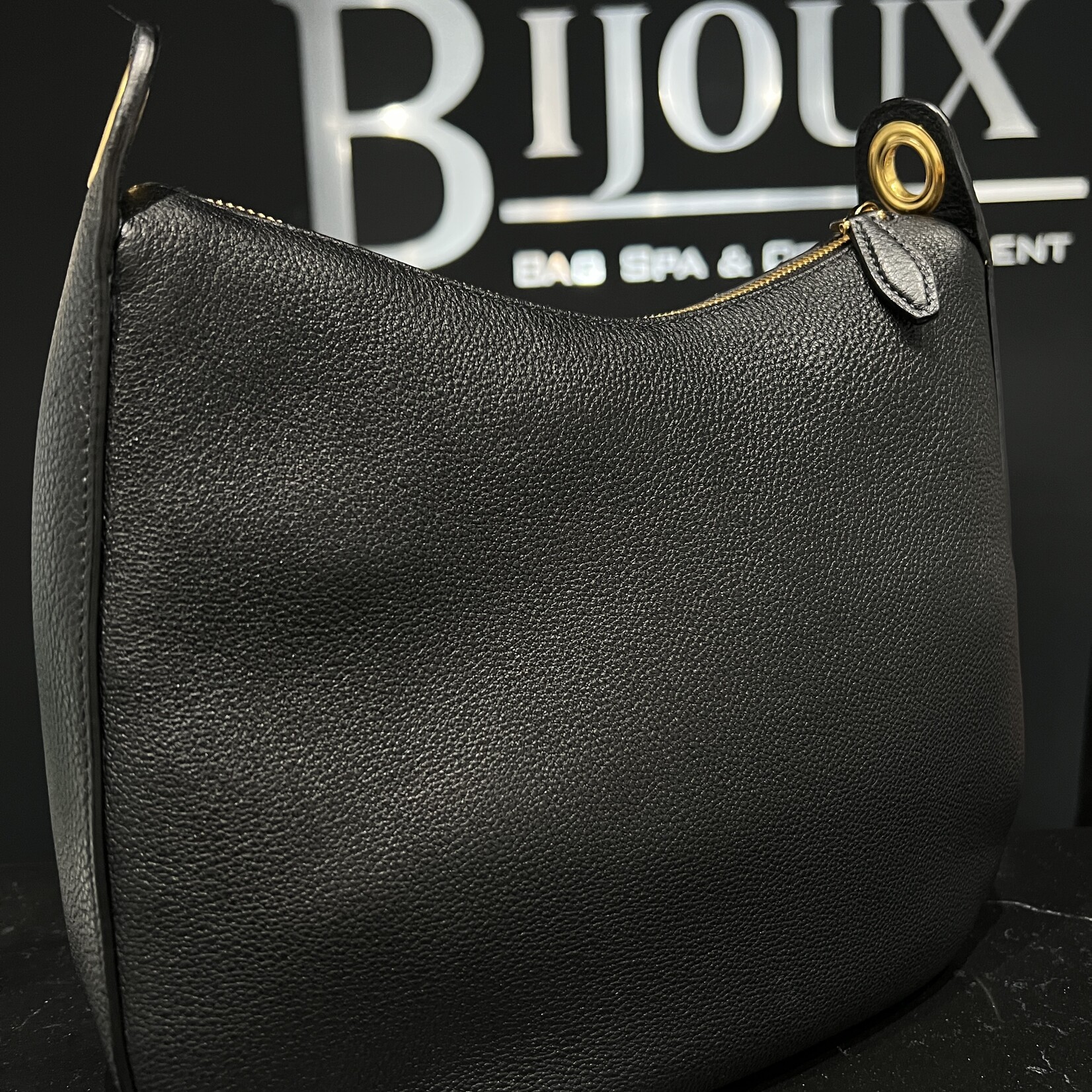 Prada SOLD- Prada Vitello Daino  Messenger Hobo Black