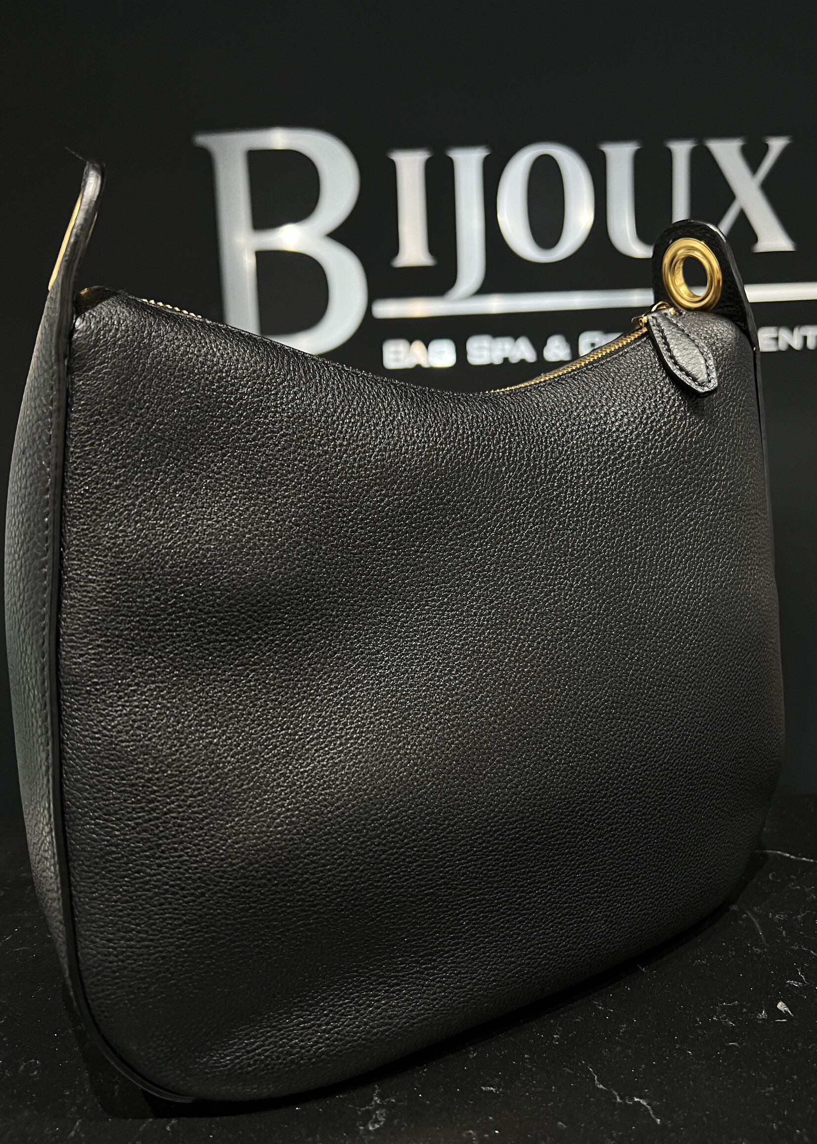 Prada SOLD- Prada Vitello Daino  Messenger Hobo Black