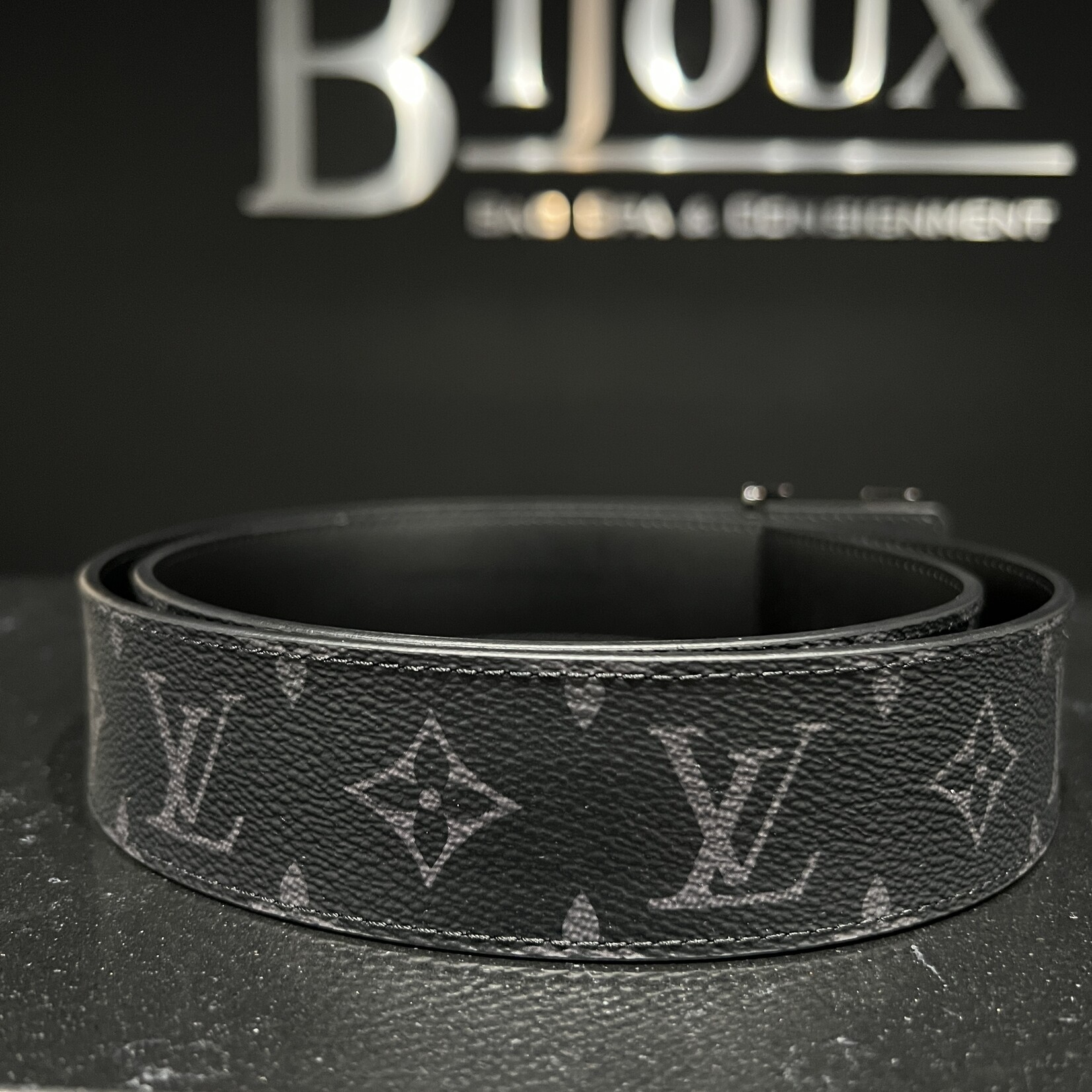 Louis Vuitton SOLD - Louis Vuitton Reverse Monogram Eclipse Belt