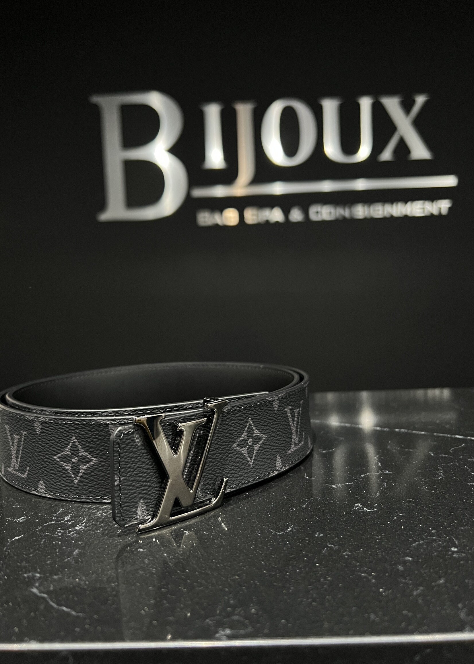 Louis Vuitton SOLD - Louis Vuitton Reverse Monogram Eclipse Belt