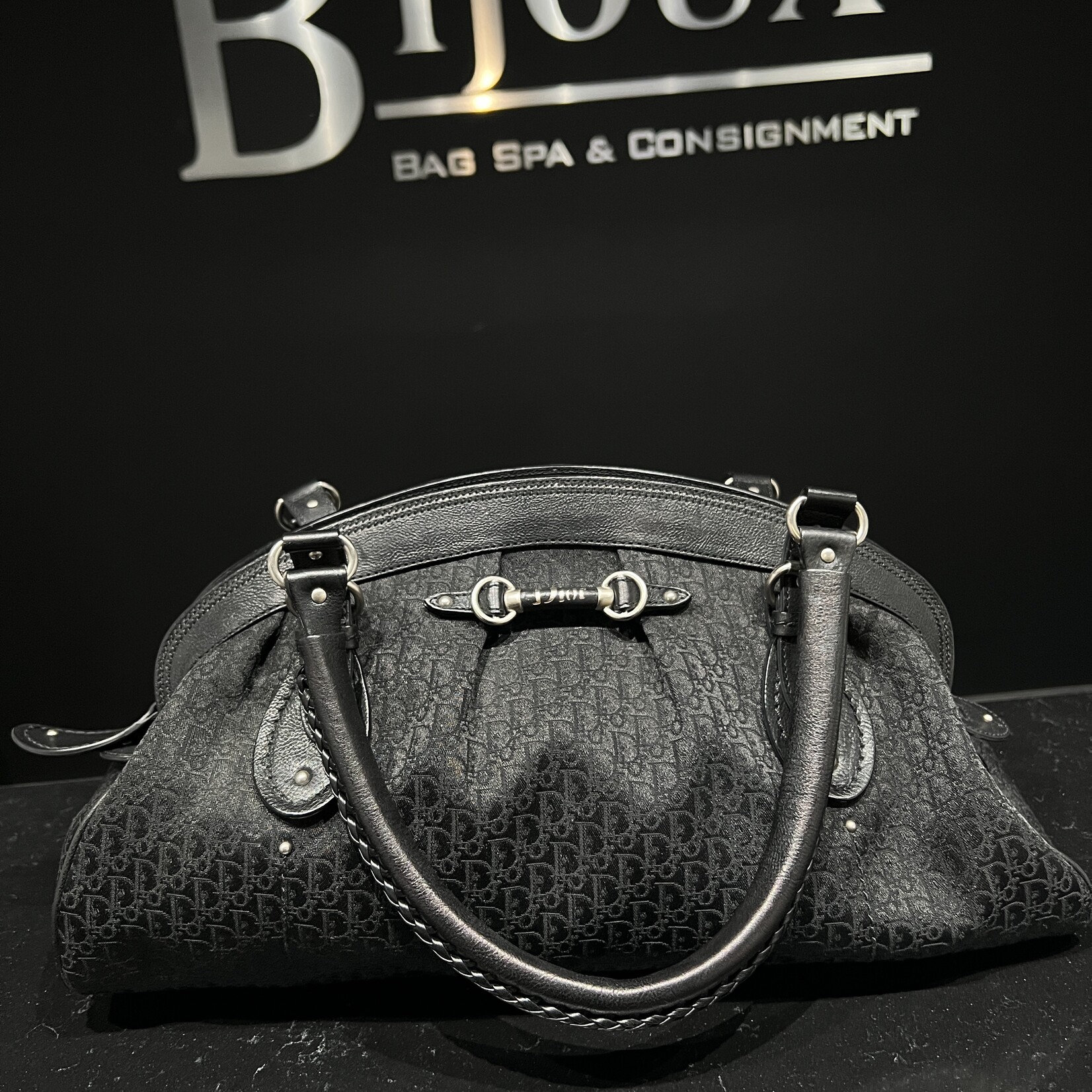Christian Dior SOLD- Dior Black Monogram Satchel Bag