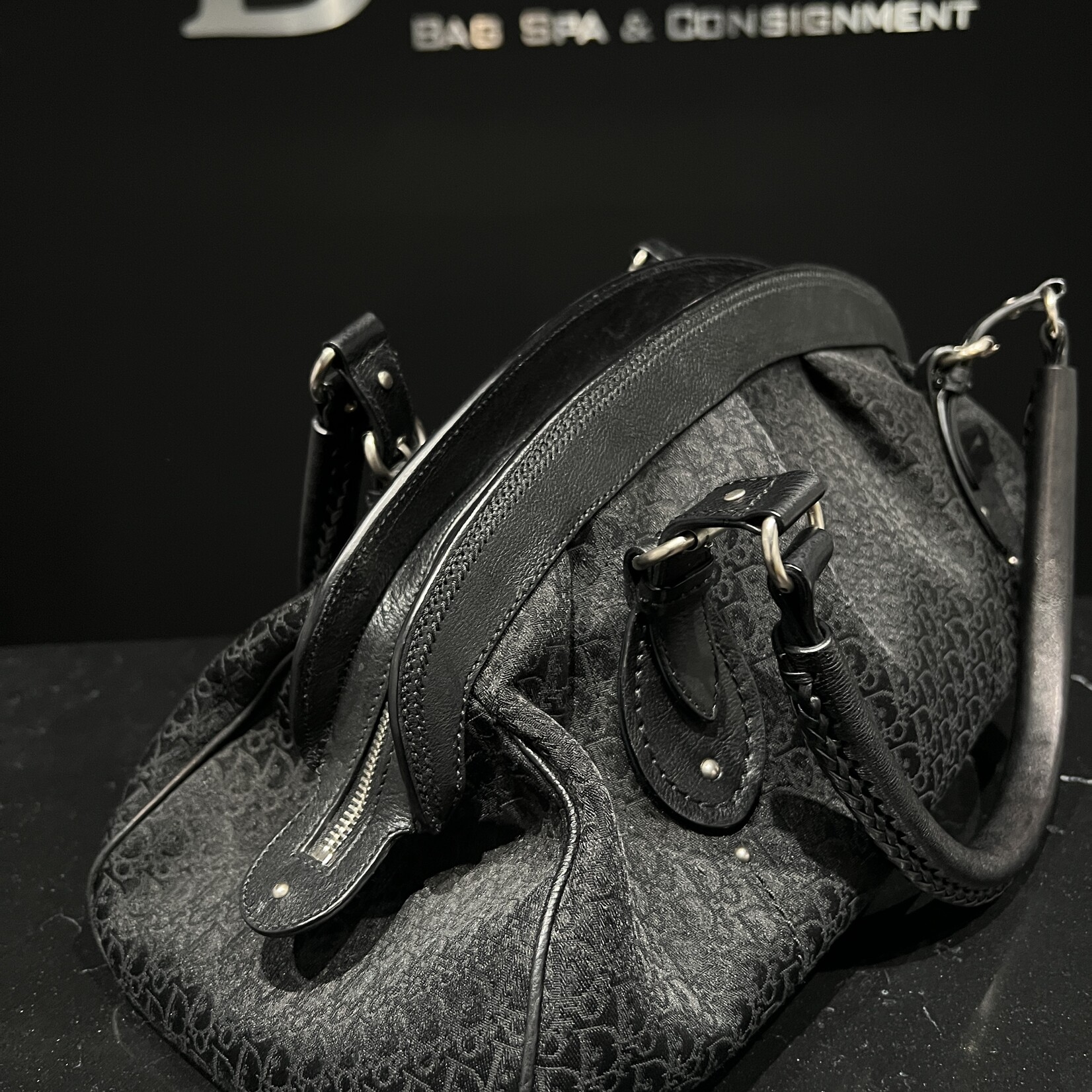 Christian Dior SOLD- Dior Black Monogram Satchel Bag
