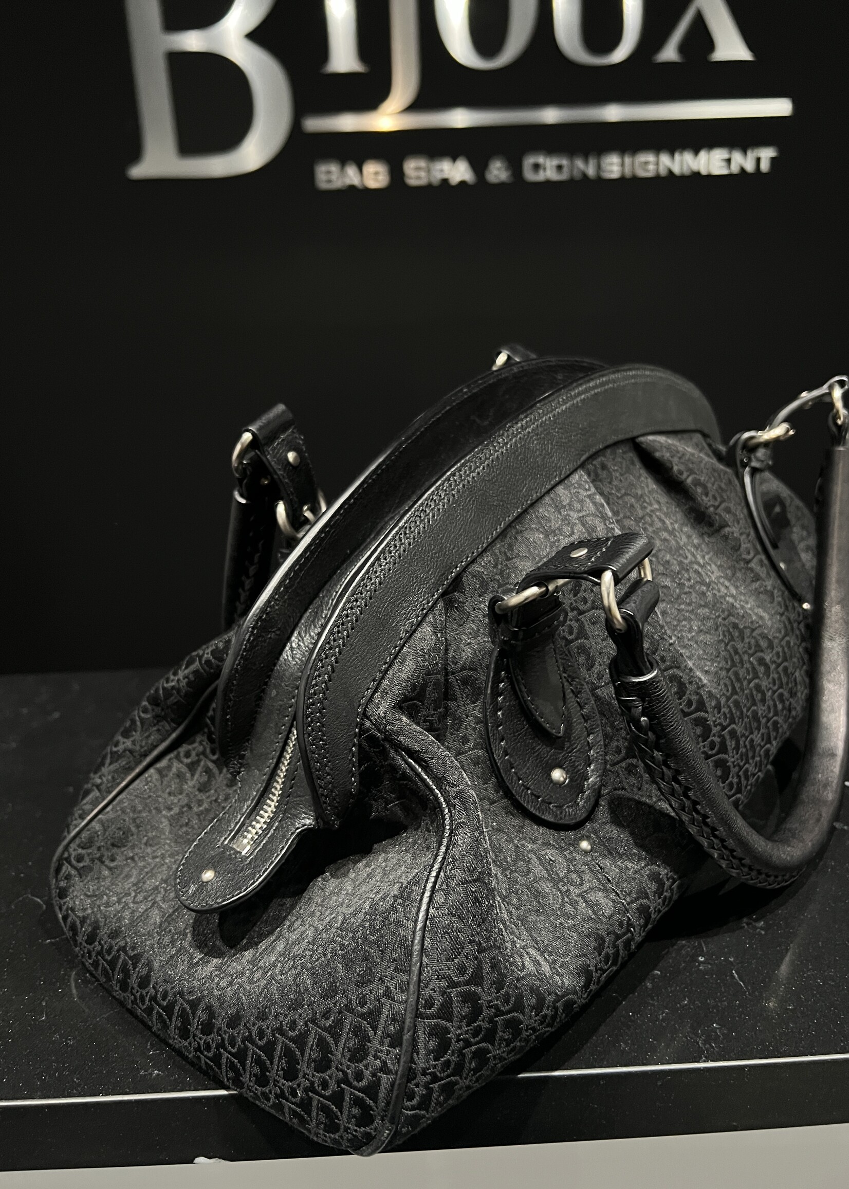 Christian Dior SOLD- Dior Black Monogram Satchel Bag