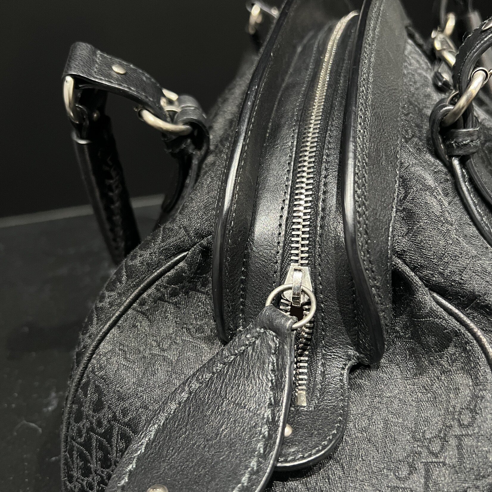 Christian Dior SOLD- Dior Black Monogram Satchel Bag