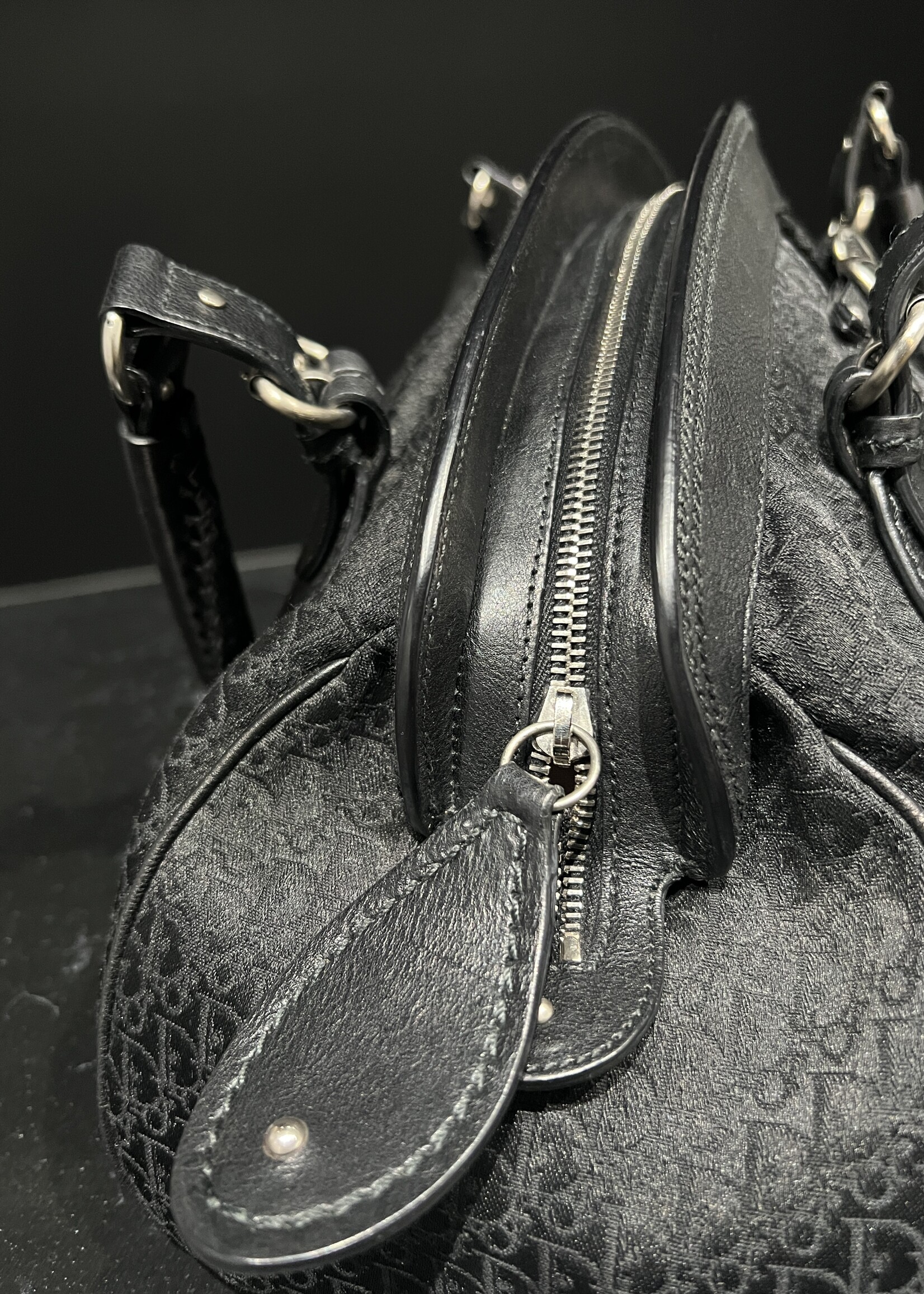 Christian Dior SOLD- Dior Black Monogram Satchel Bag