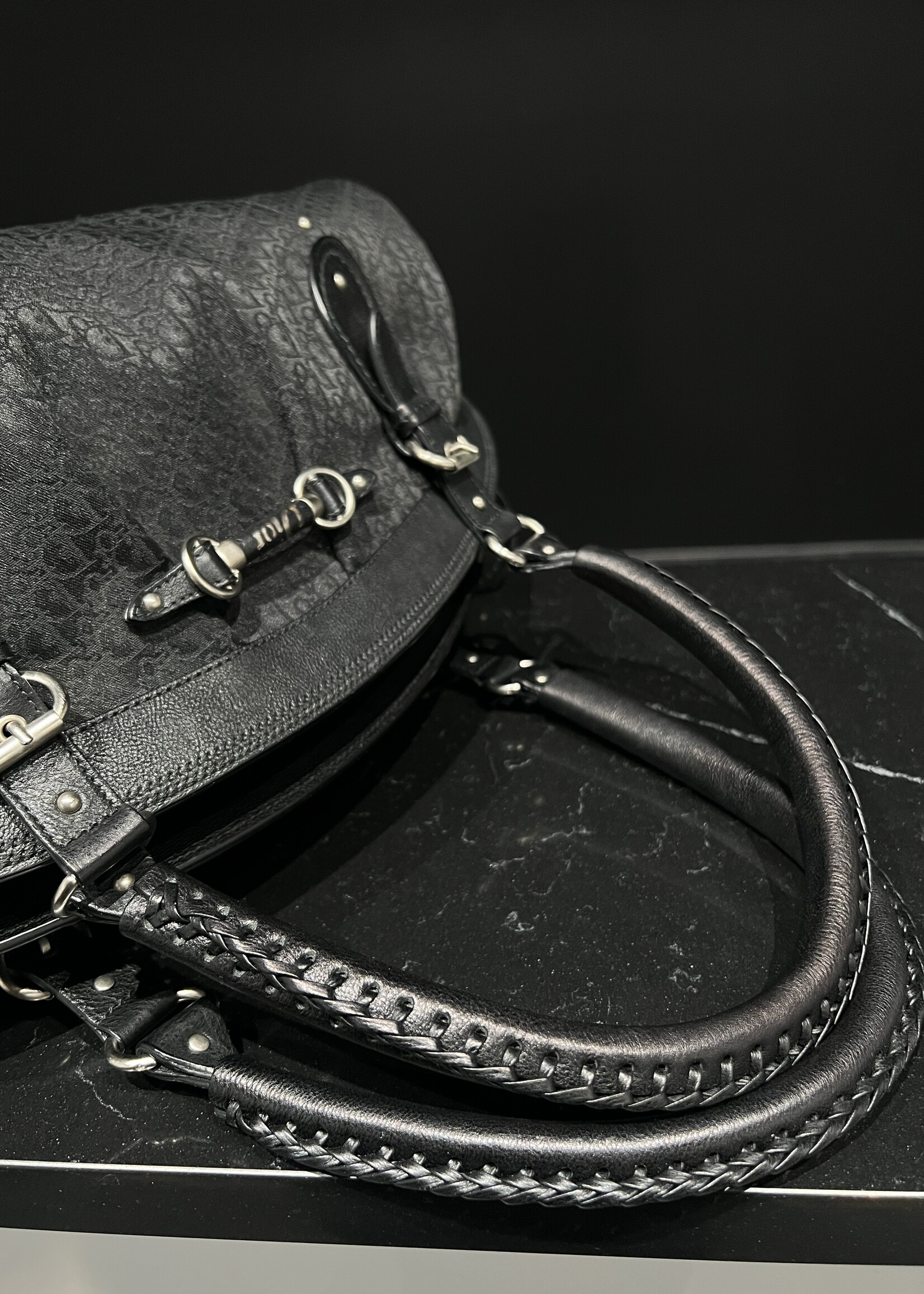 Christian Dior SOLD- Dior Black Monogram Satchel Bag