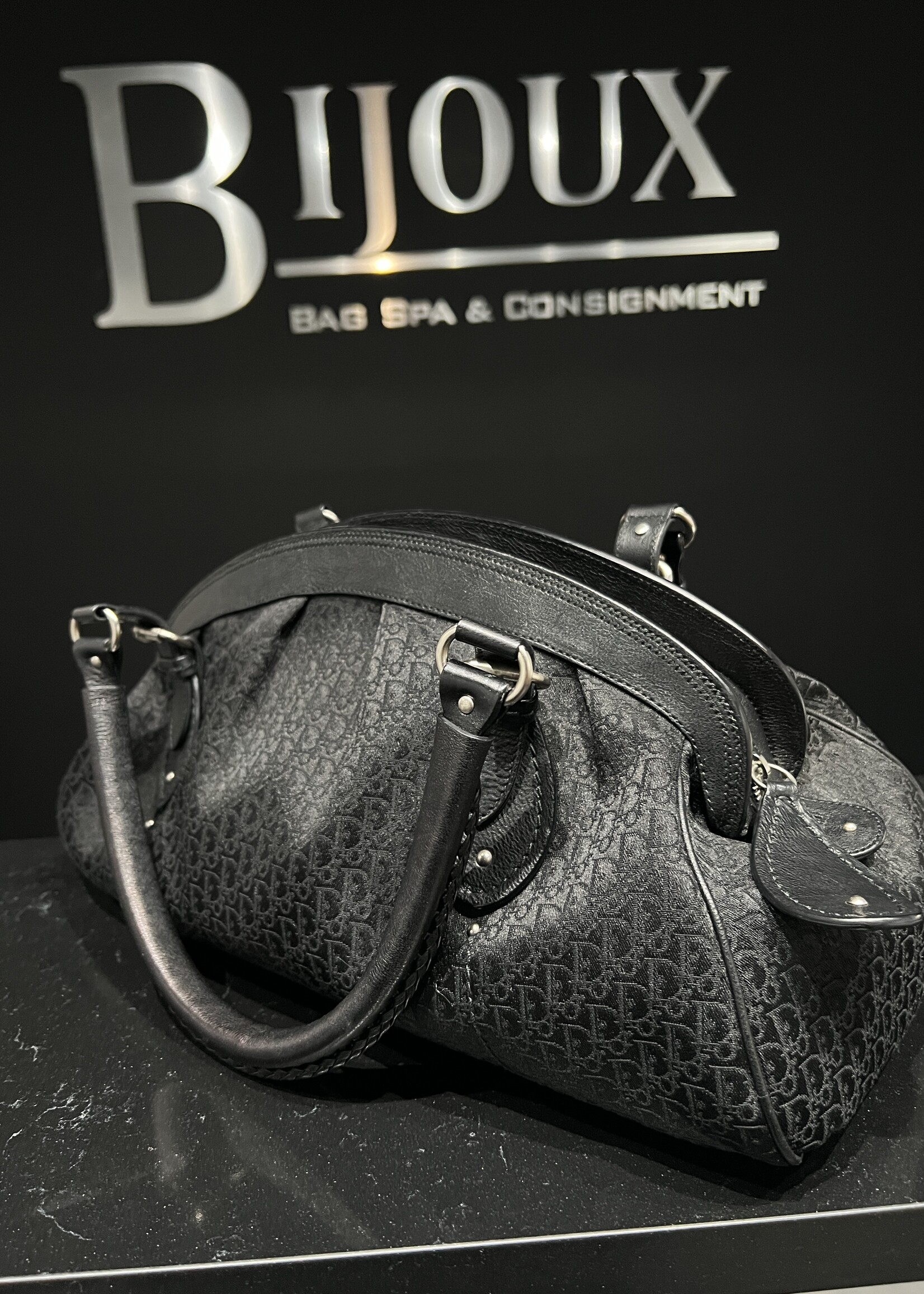 Christian Dior SOLD- Dior Black Monogram Satchel Bag