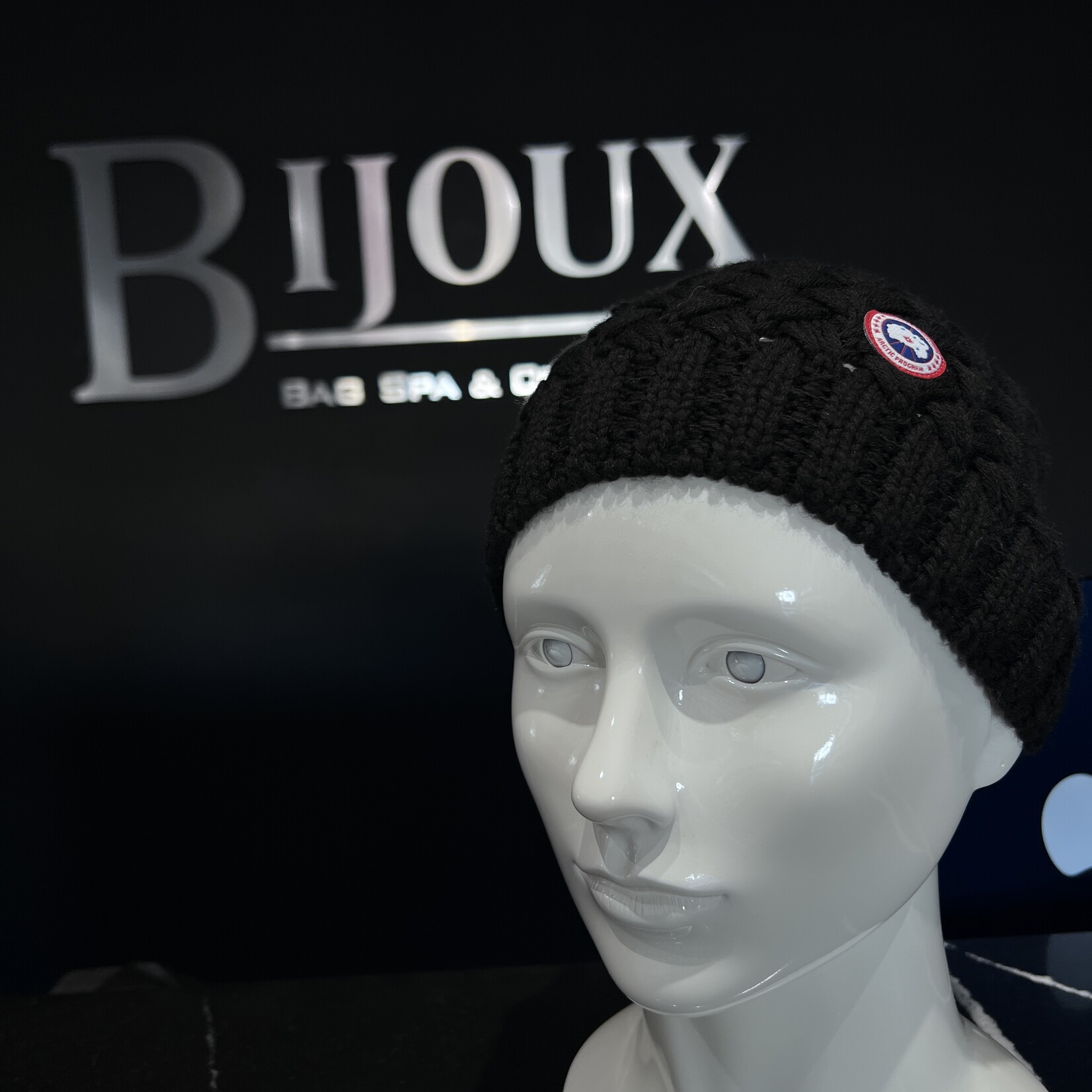 SOLD - Canada Goose Black Knitted Toque