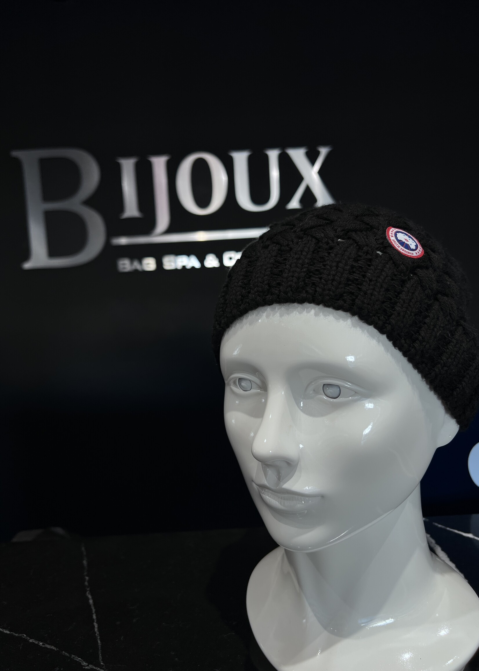 SOLD - Canada Goose Black Knitted Toque