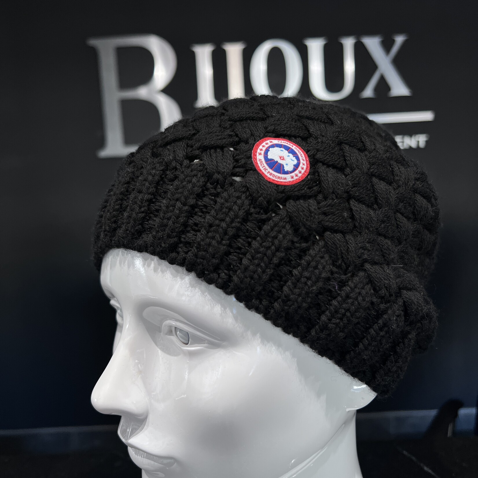 SOLD - Canada Goose Black Knitted Toque