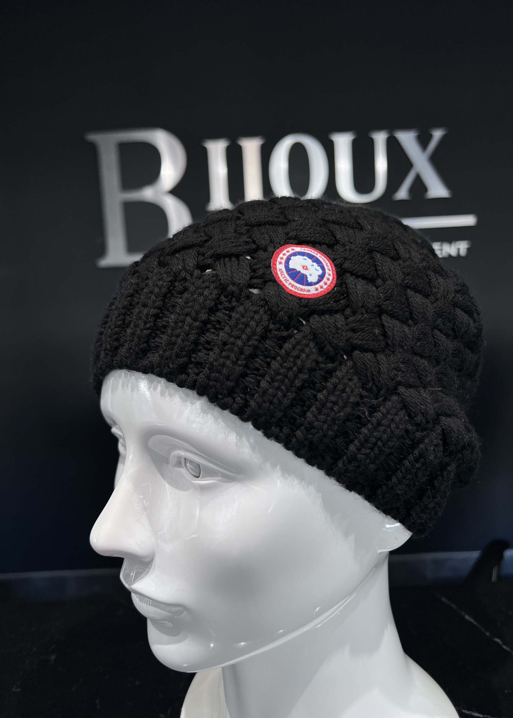 SOLD - Canada Goose Black Knitted Toque