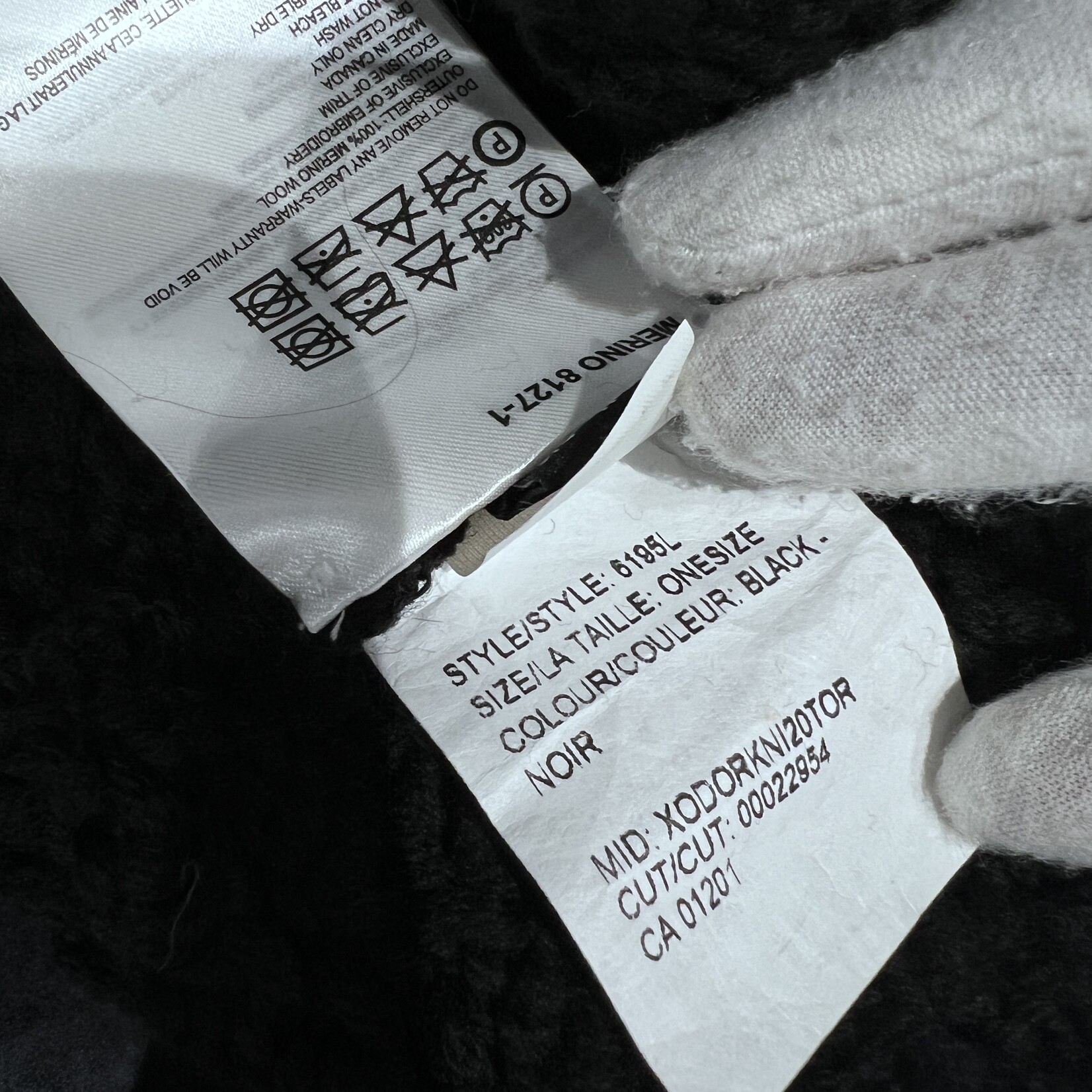 SOLD - Canada Goose Black Knitted Toque