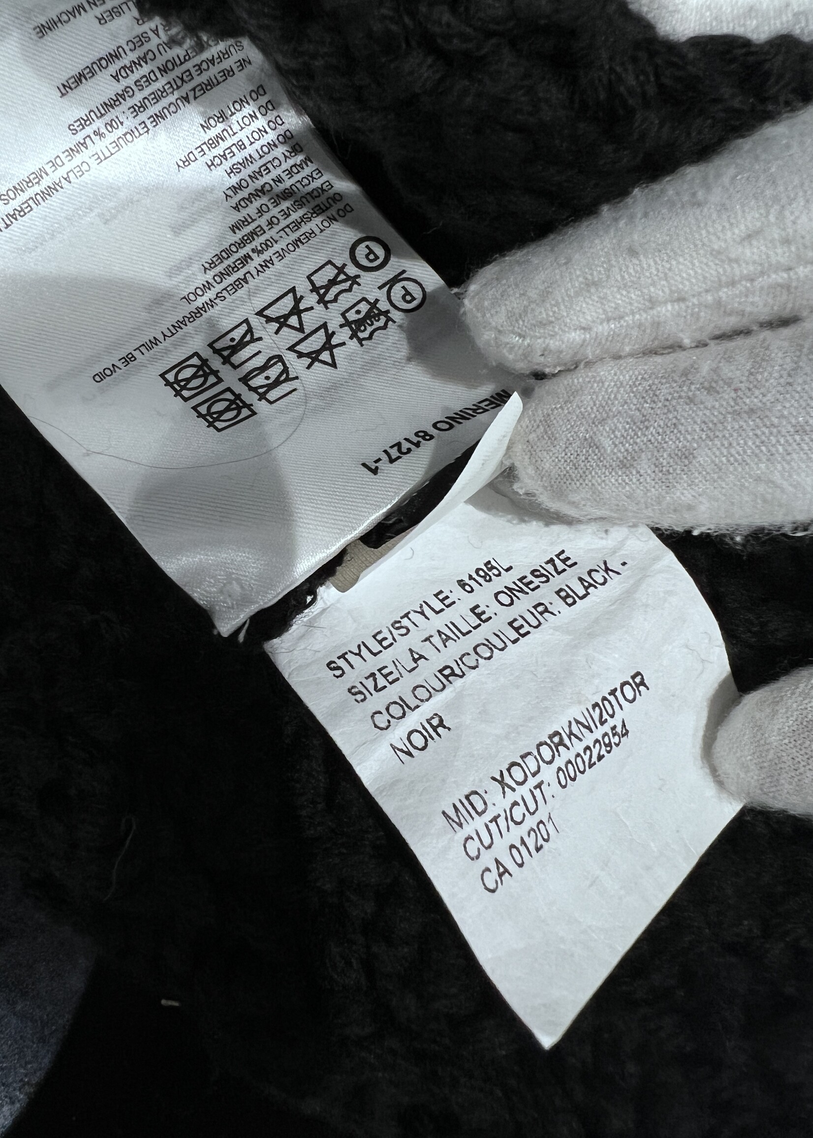 SOLD - Canada Goose Black Knitted Toque