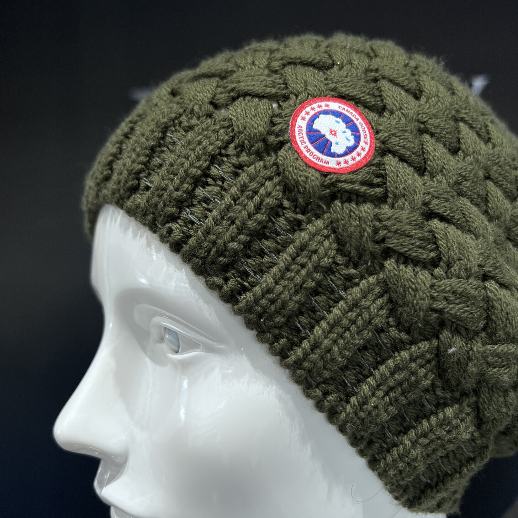 SOLD - Canada Goose Green Knitted Toque