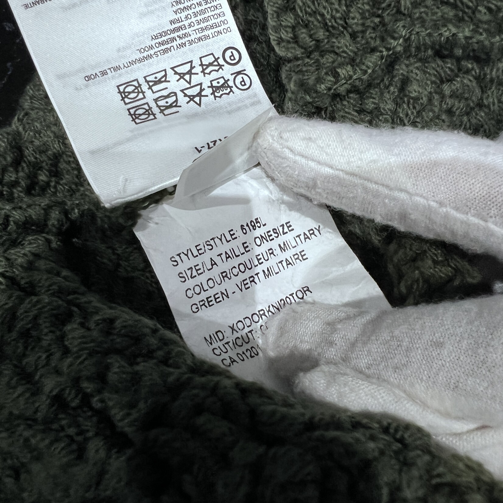 SOLD - Canada Goose Green Knitted Toque