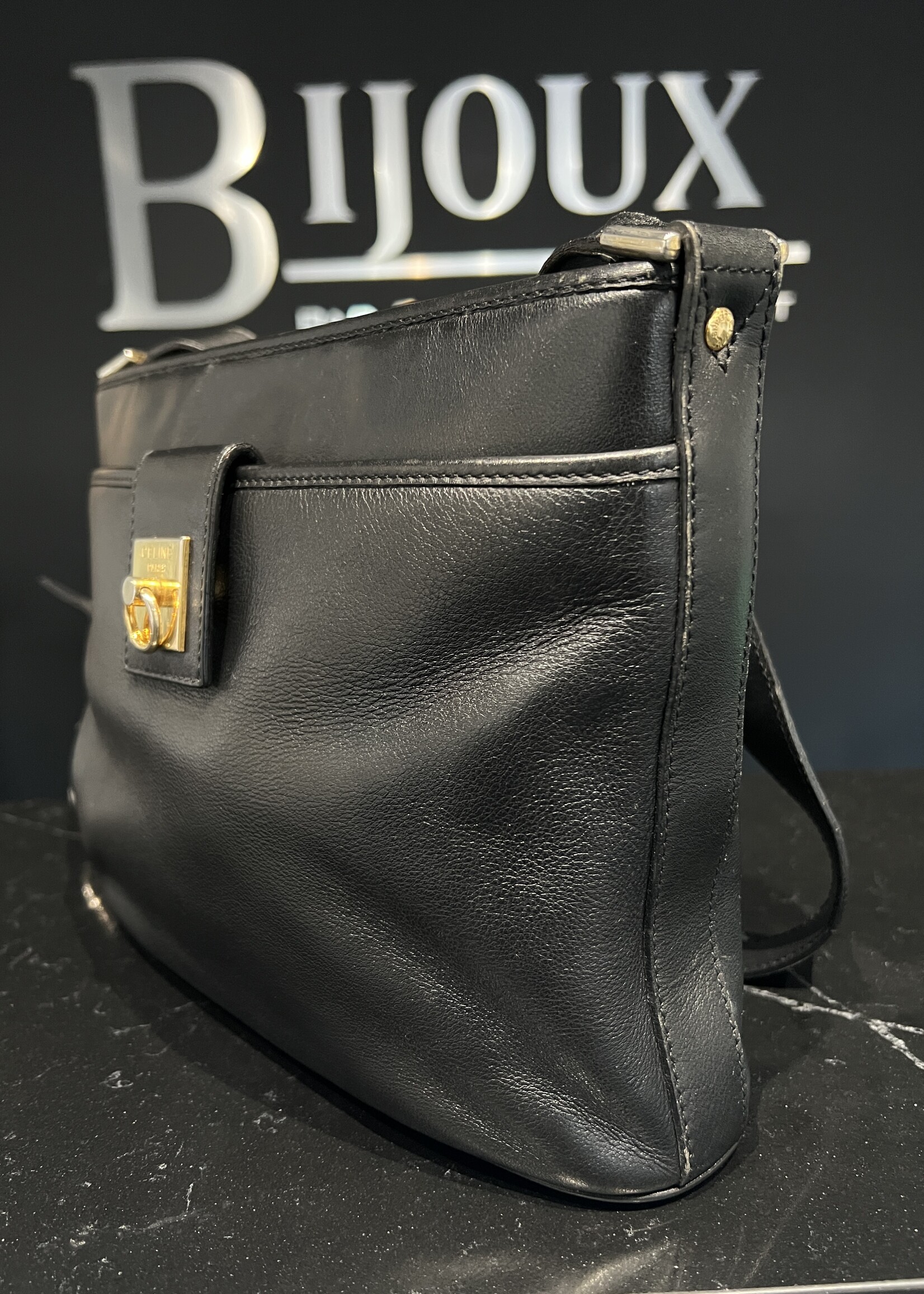 Celine SOLD- Celine Black Leather Bag