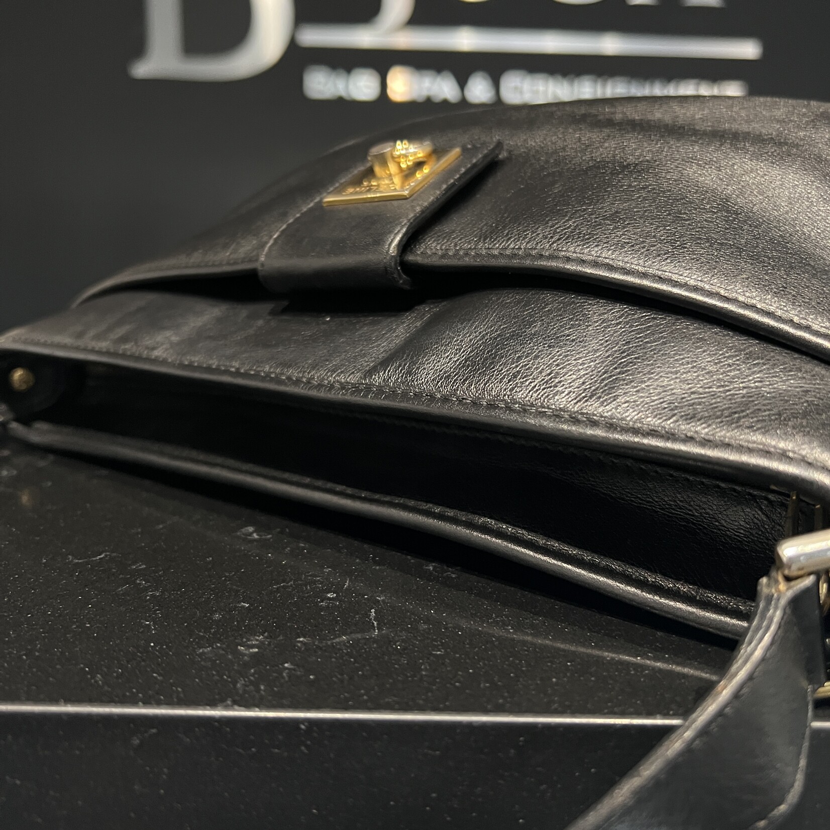 Celine SOLD- Celine Black Leather Bag