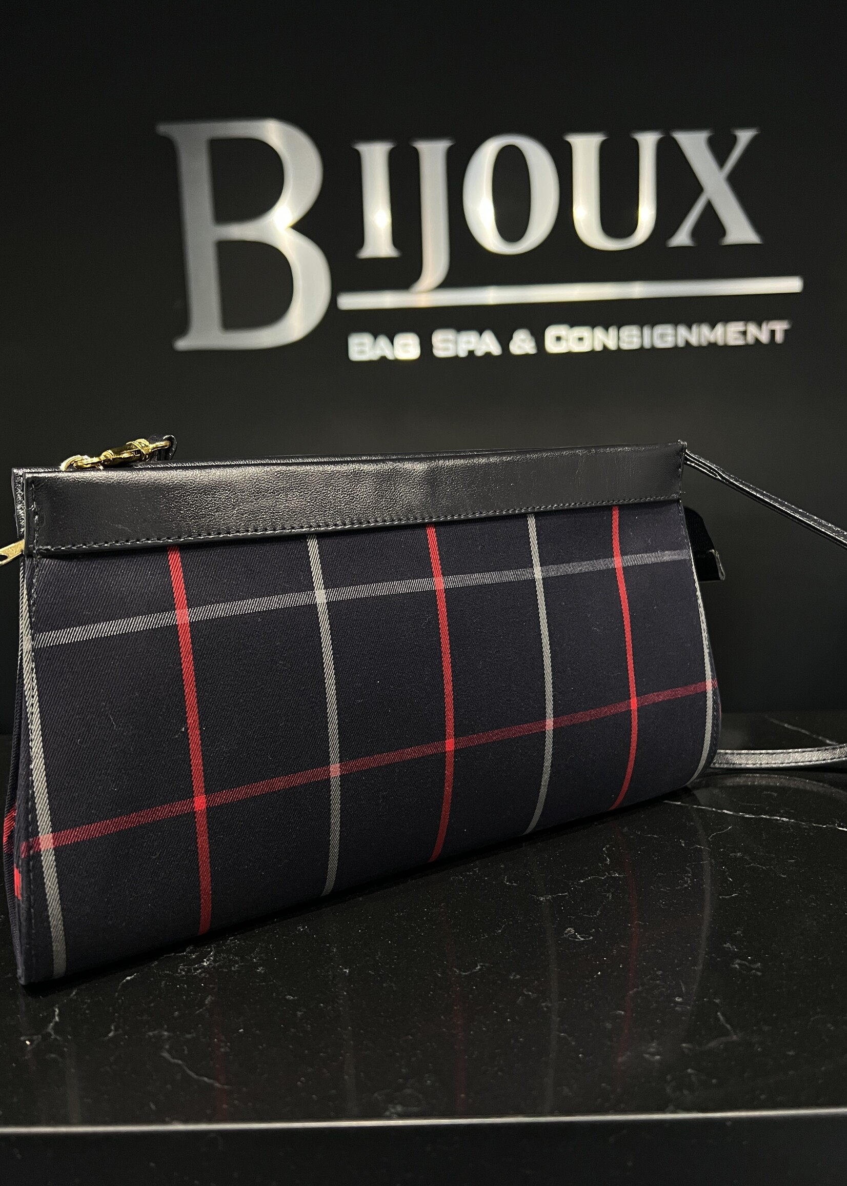 Burberry SOLD - Burberry Crossbody Navy/Red