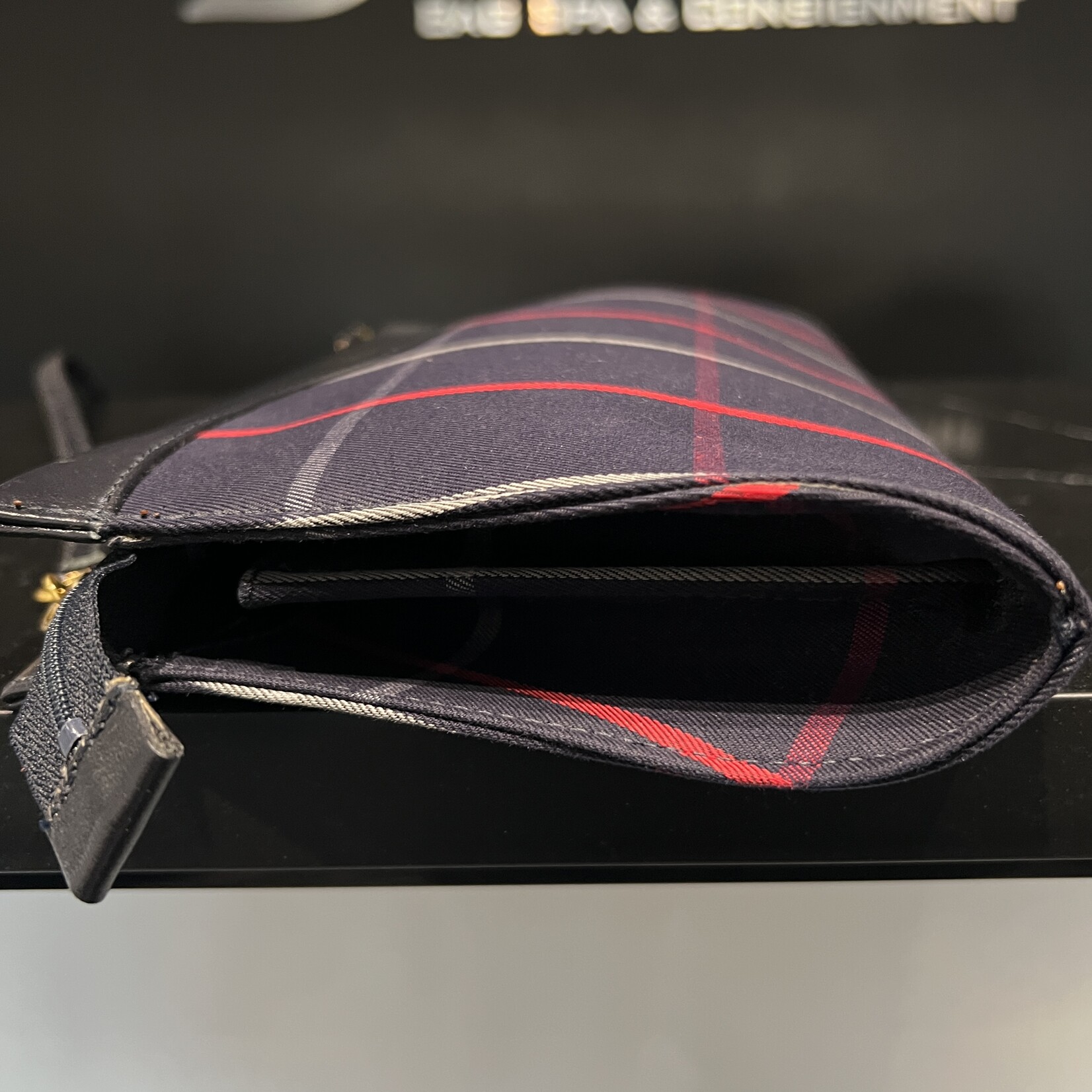 Burberry SOLD - Burberry Crossbody Navy/Red