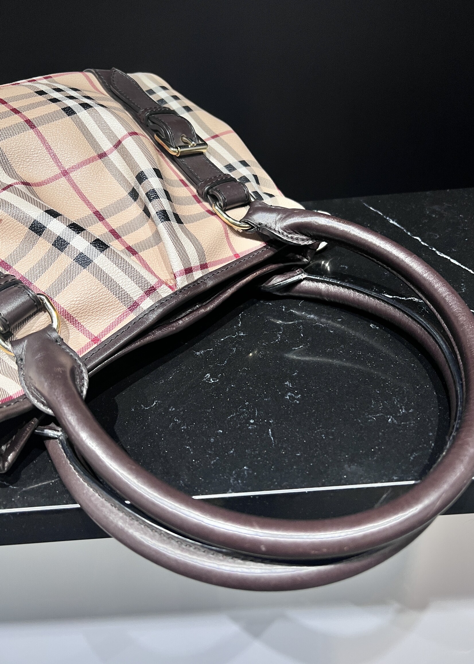 Burberry SOLD - Burberry Haymarket Tote Strap