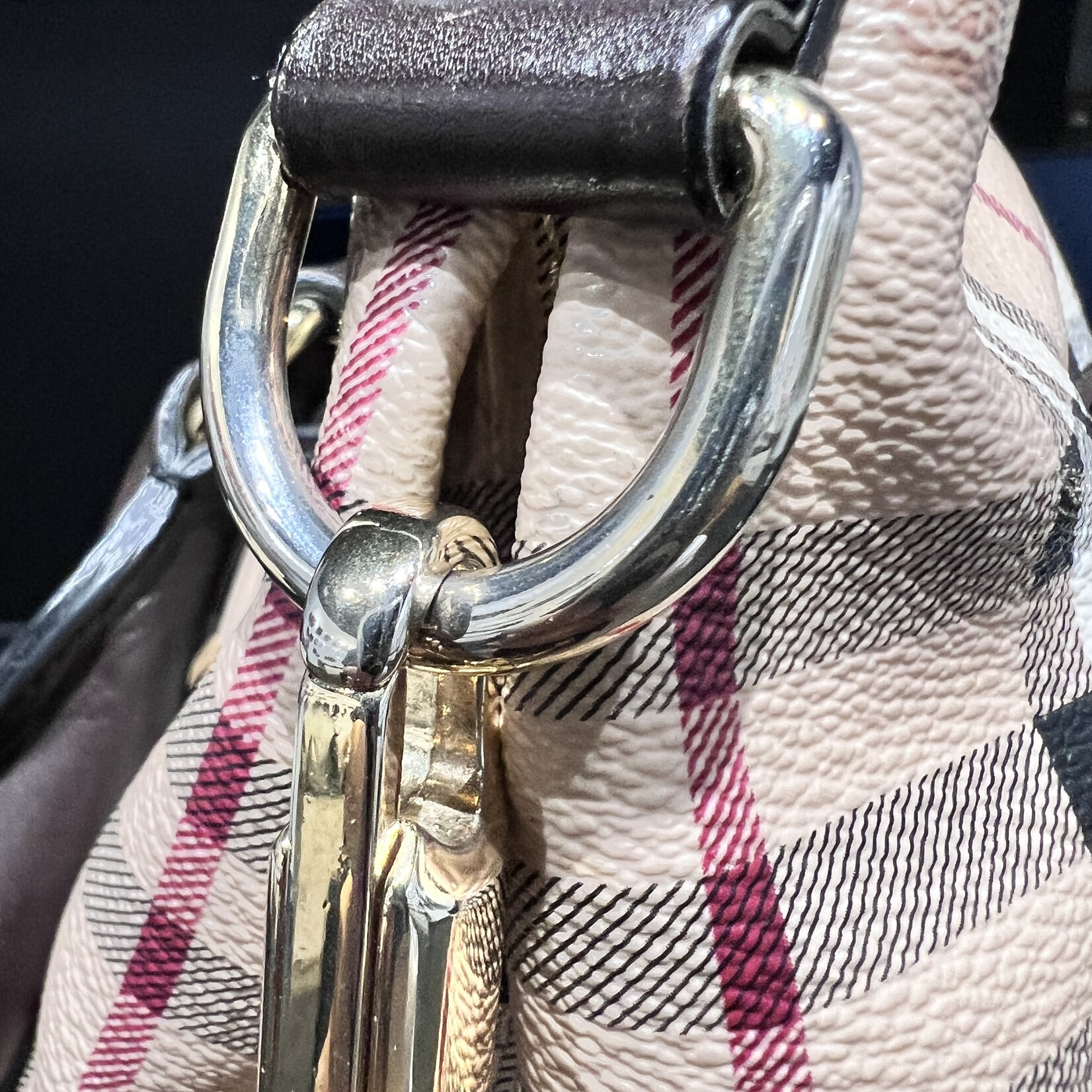 Burberry SOLD - Burberry Haymarket Tote Strap