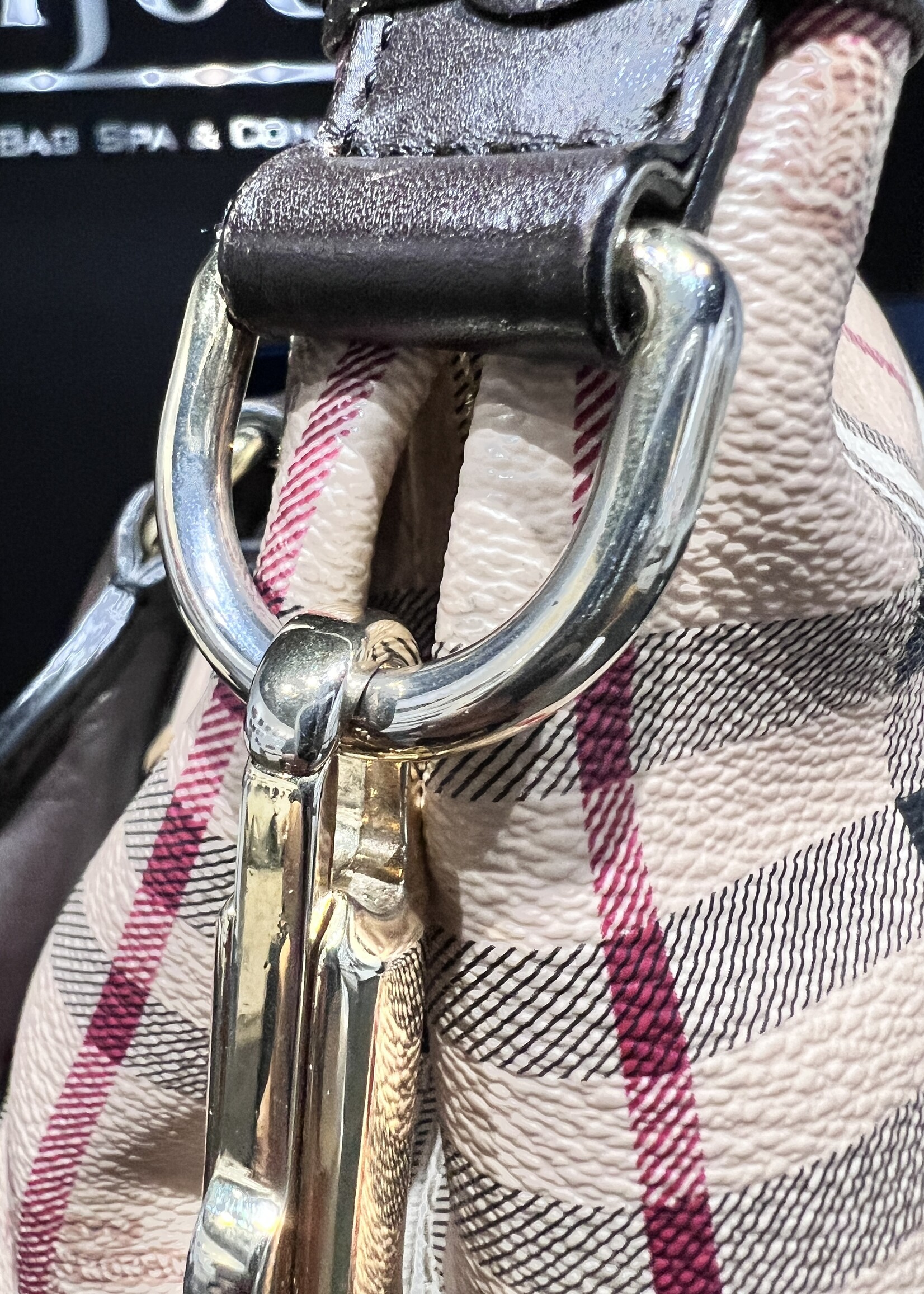 Burberry SOLD - Burberry Haymarket Tote Strap