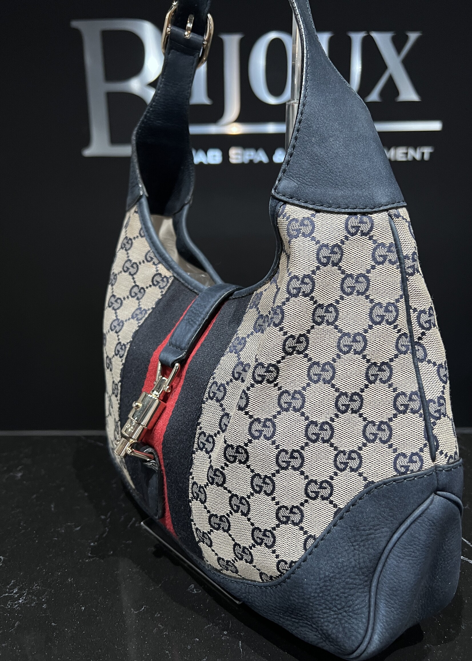 Gucci SOLD - Gucci Jackie Navy Medium