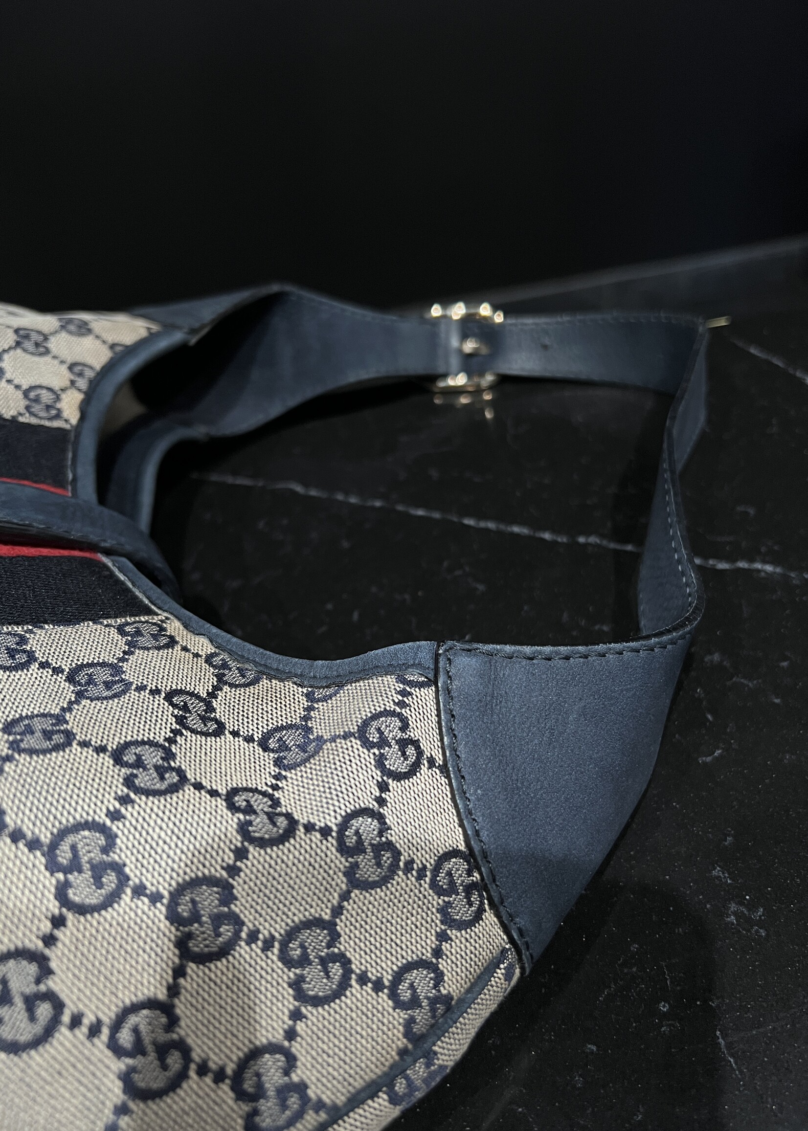 Gucci SOLD - Gucci Jackie Navy Medium