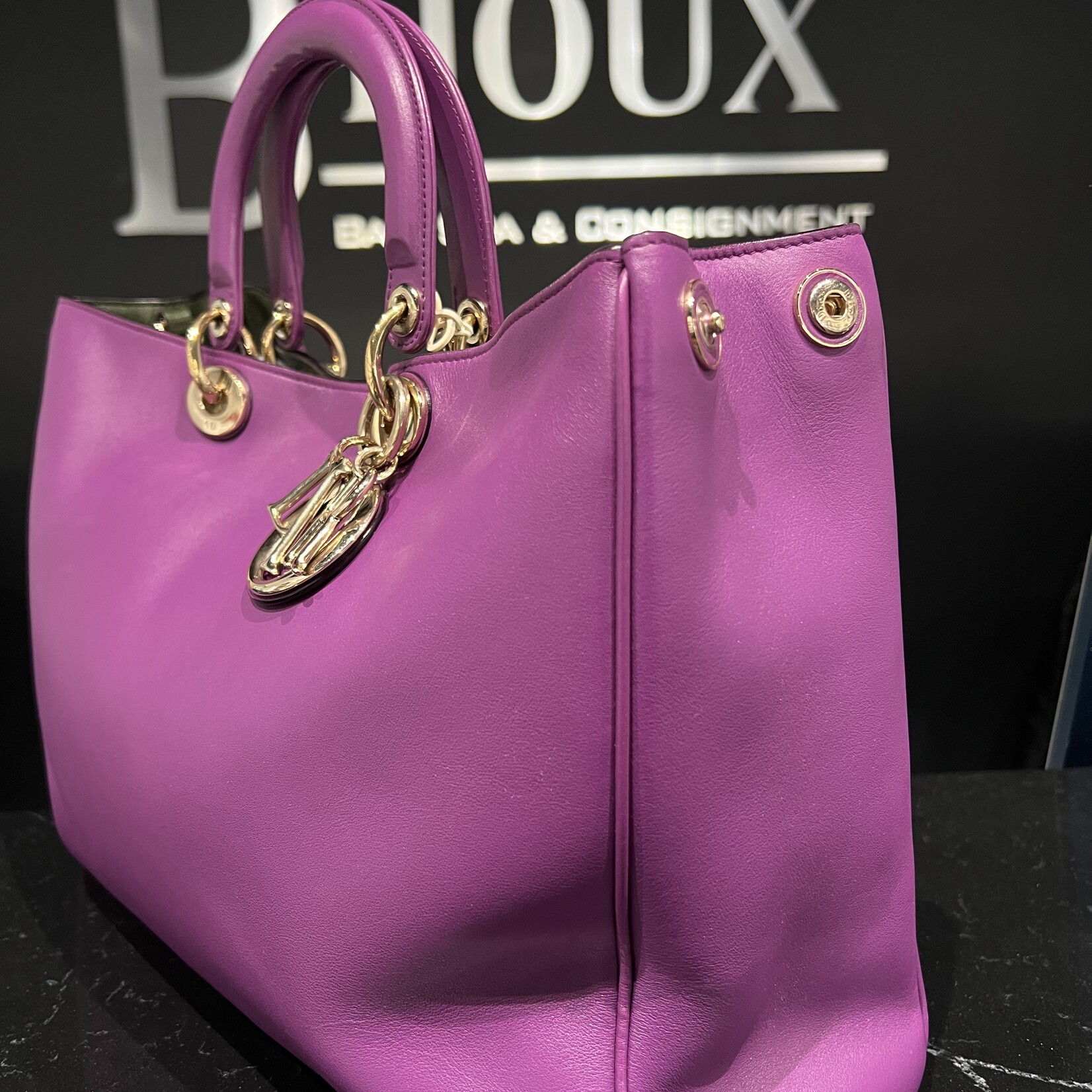 Christian Dior SOLD - Christian Dior Diorissimo Purple Tote