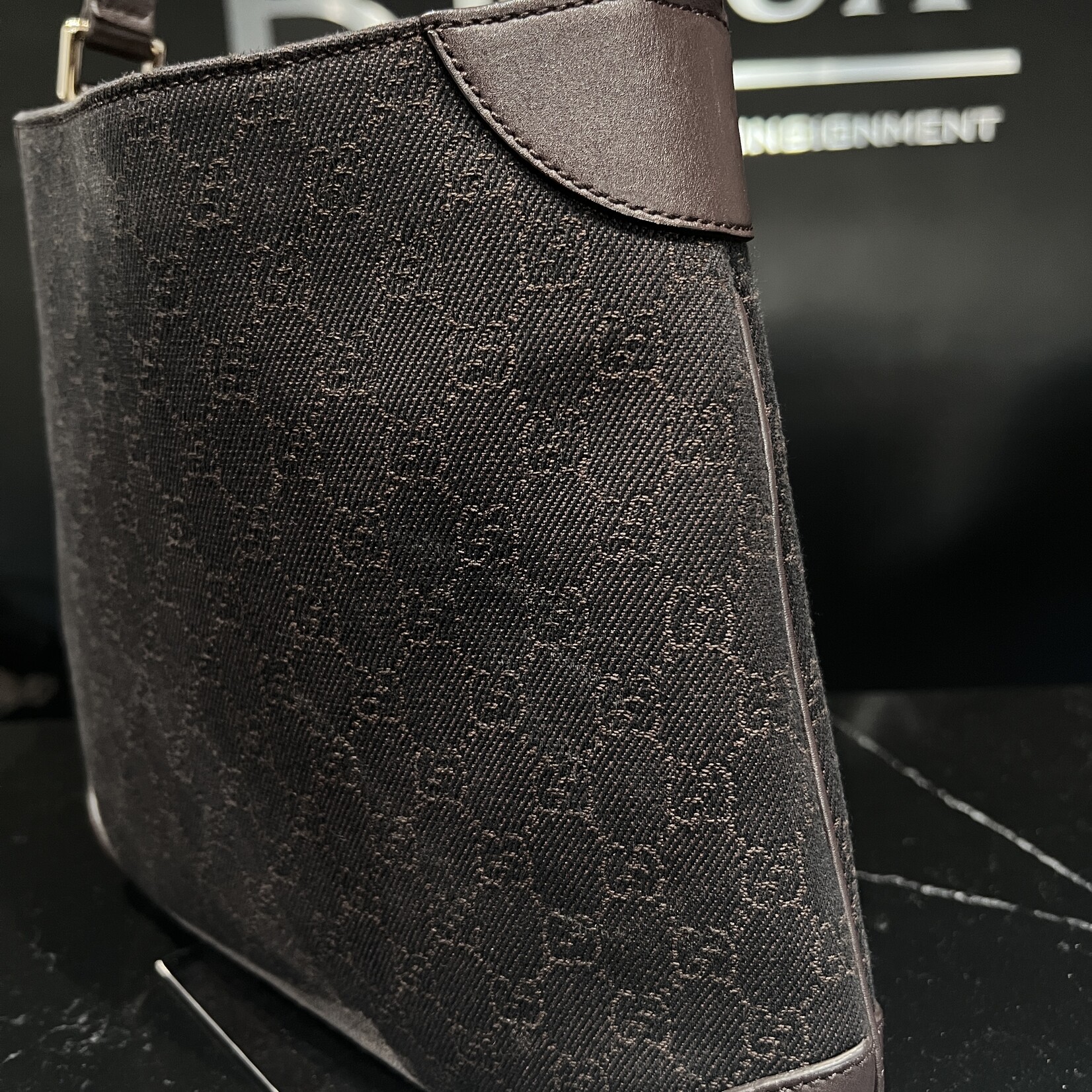 Gucci Gucci Hobo Denim Brown Tote