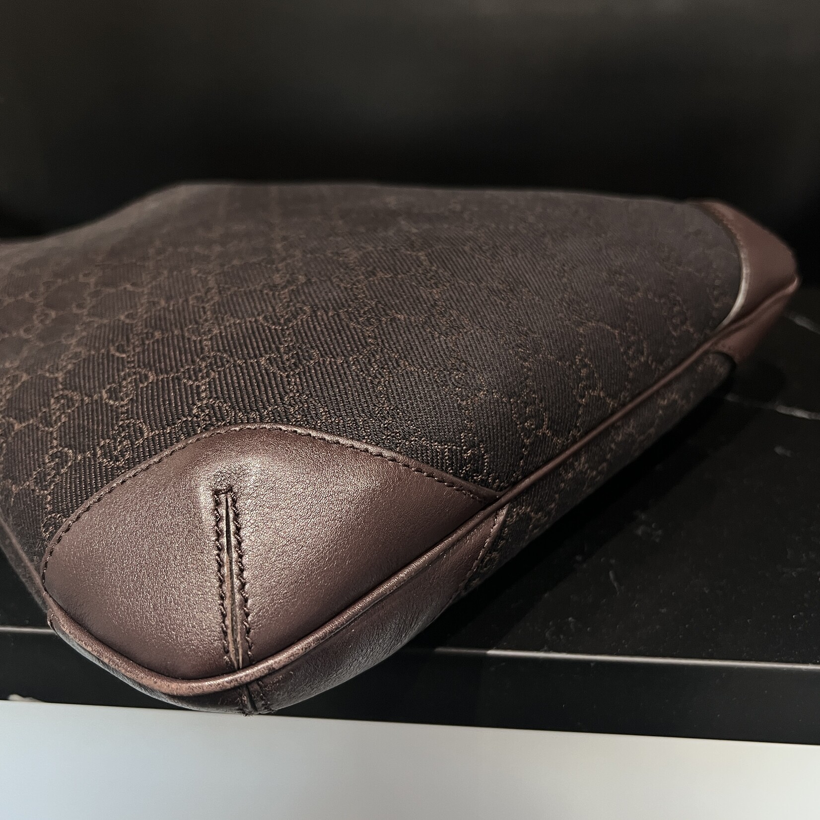 Gucci Gucci Hobo Denim Brown Tote