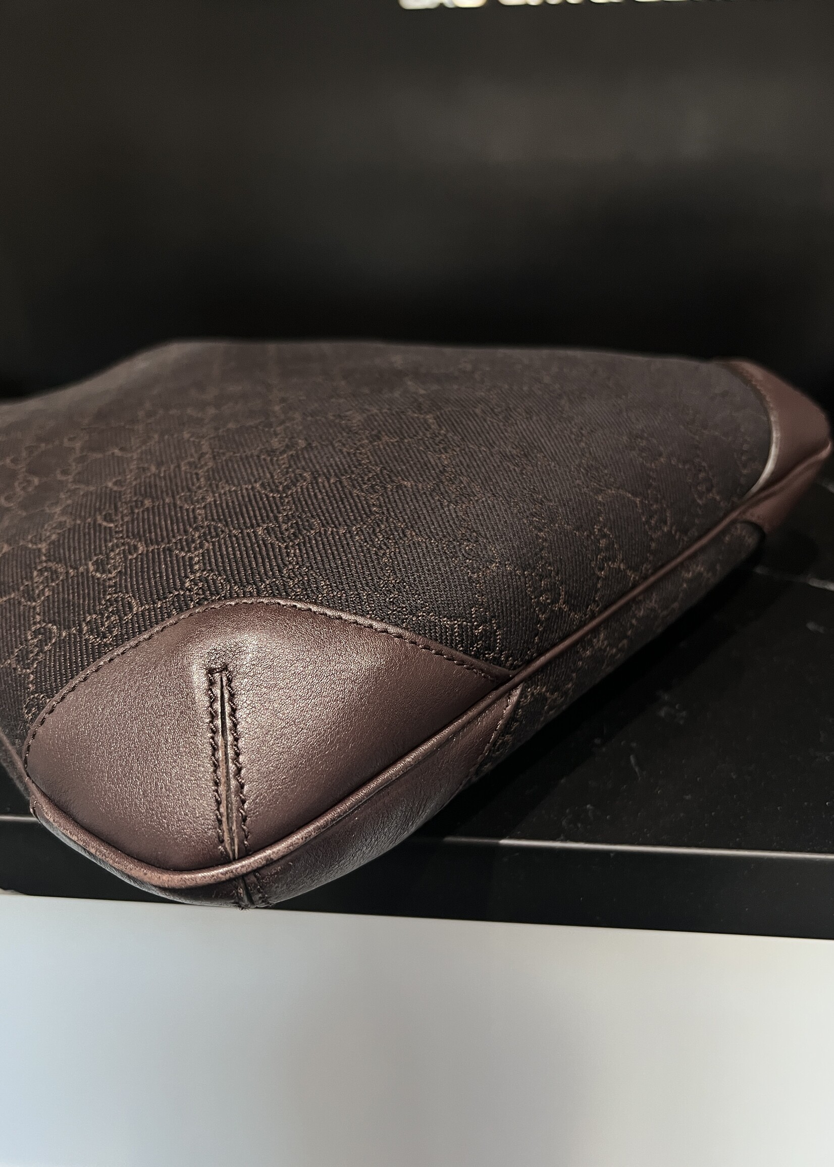 Gucci Gucci Hobo Denim Brown Tote