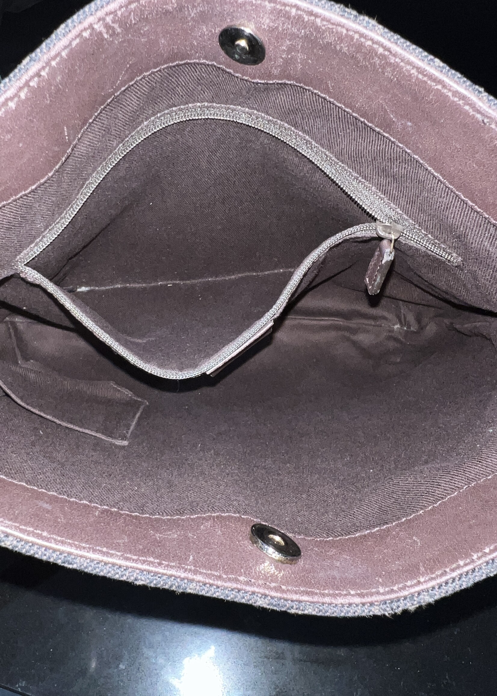 Gucci SOLD - Gucci Hobo Denim Brown Tote