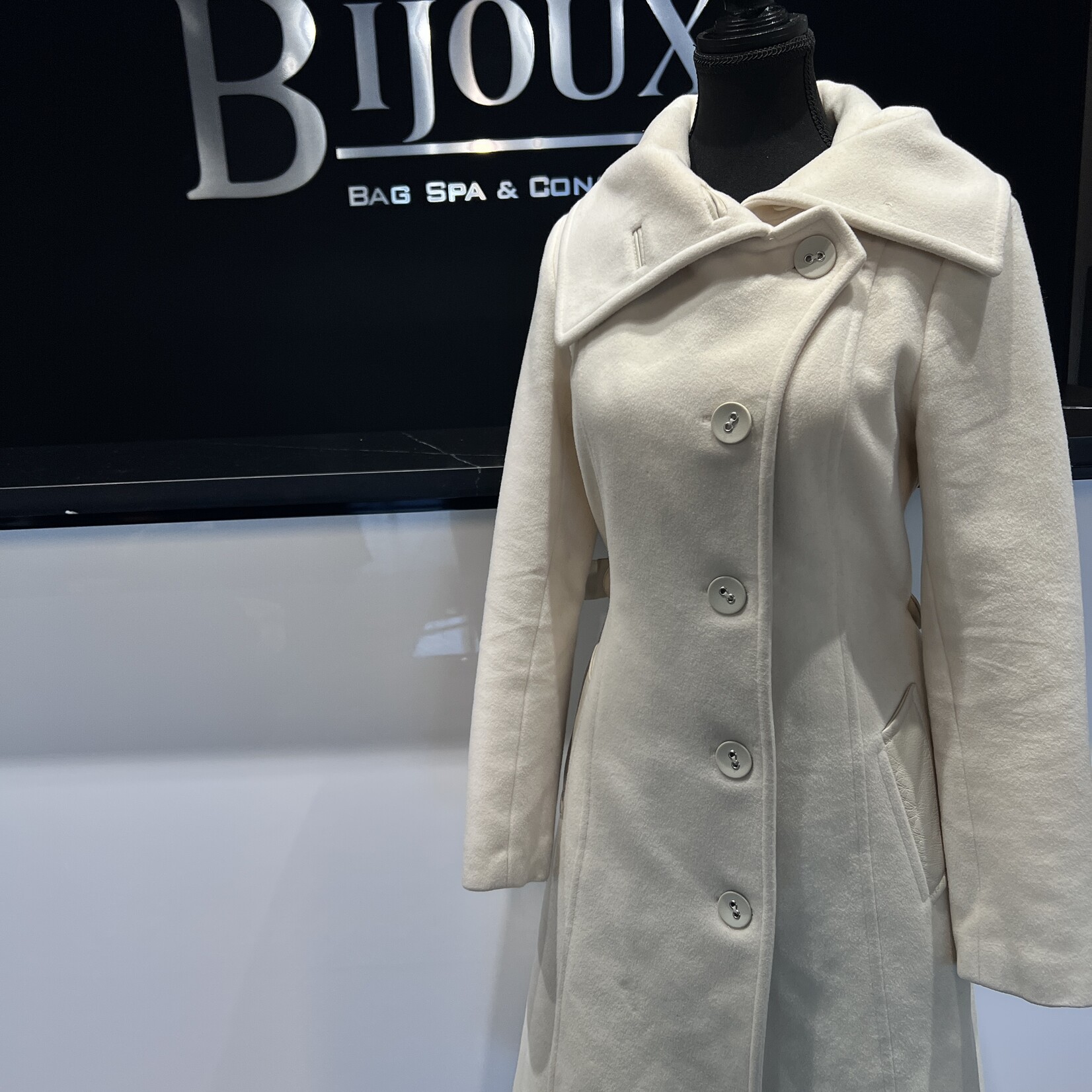 SOLD- Mackage White Wool Jacket