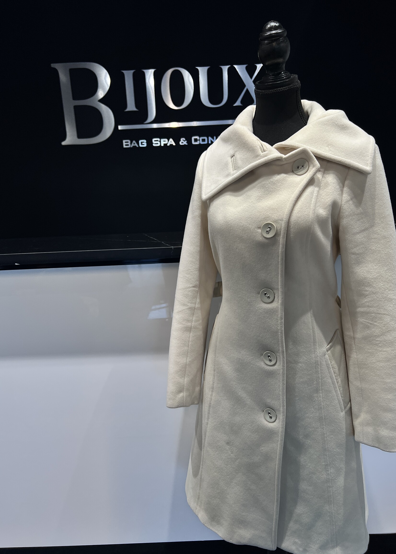 SOLD- Mackage White Wool Jacket